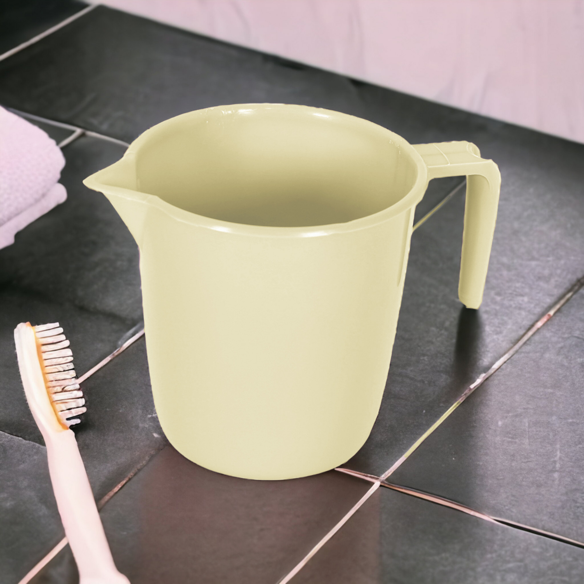 Kuber Industries Bathroom Mug | Plastic Bath Mug for Bathroom | Bath Mug | Mug for Bathroom | Mug for Toilet | Washroom Jug | 111 Bath Mug | 1 LTR | Pack of 3 | Multi