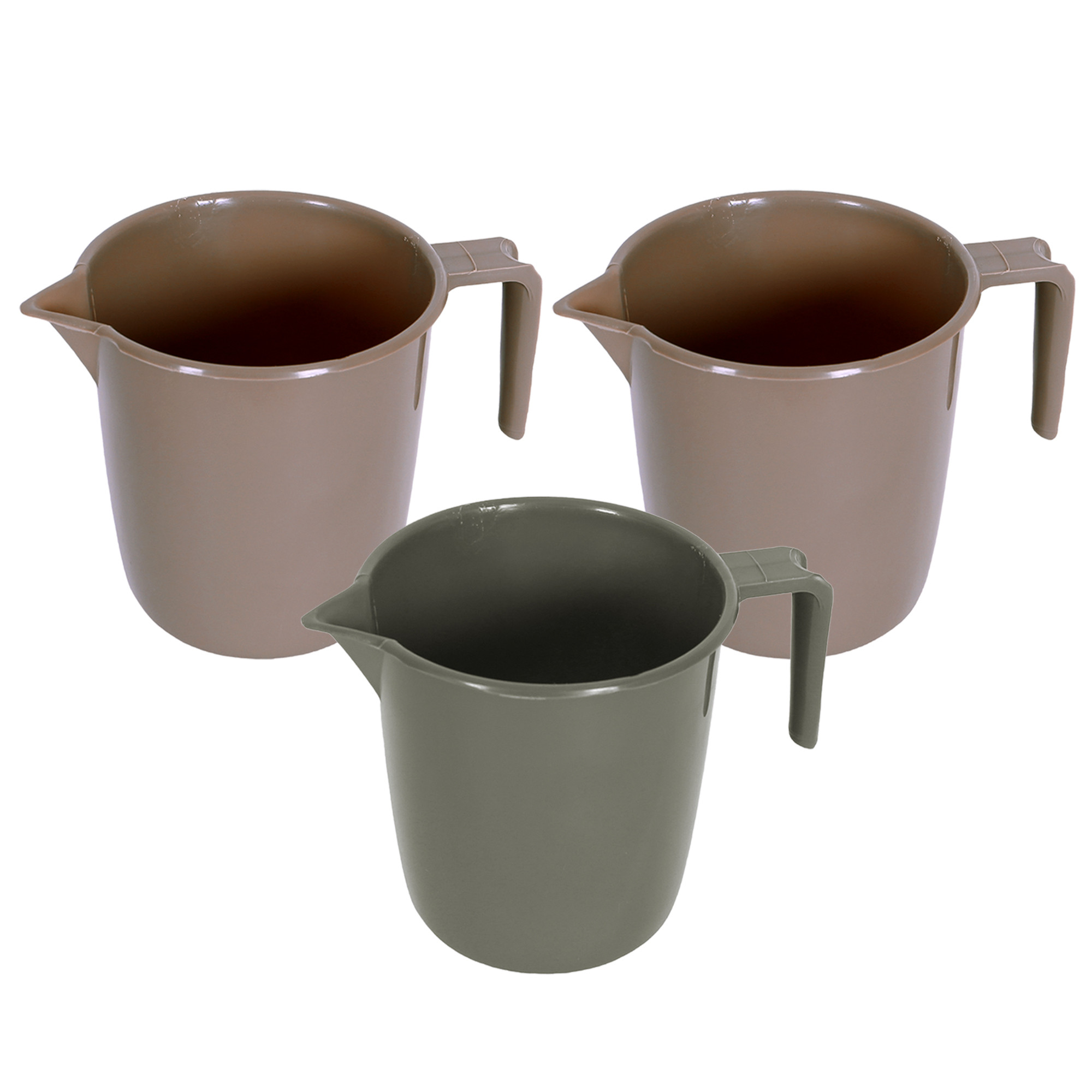 Kuber Industries Bathroom Mug | Plastic Bath Mug for Bathroom | Bath Mug | Mug for Bathroom | Mug for Toilet | Washroom Jug | 111 Bath Mug | 1 LTR | Pack of 3 | Multi