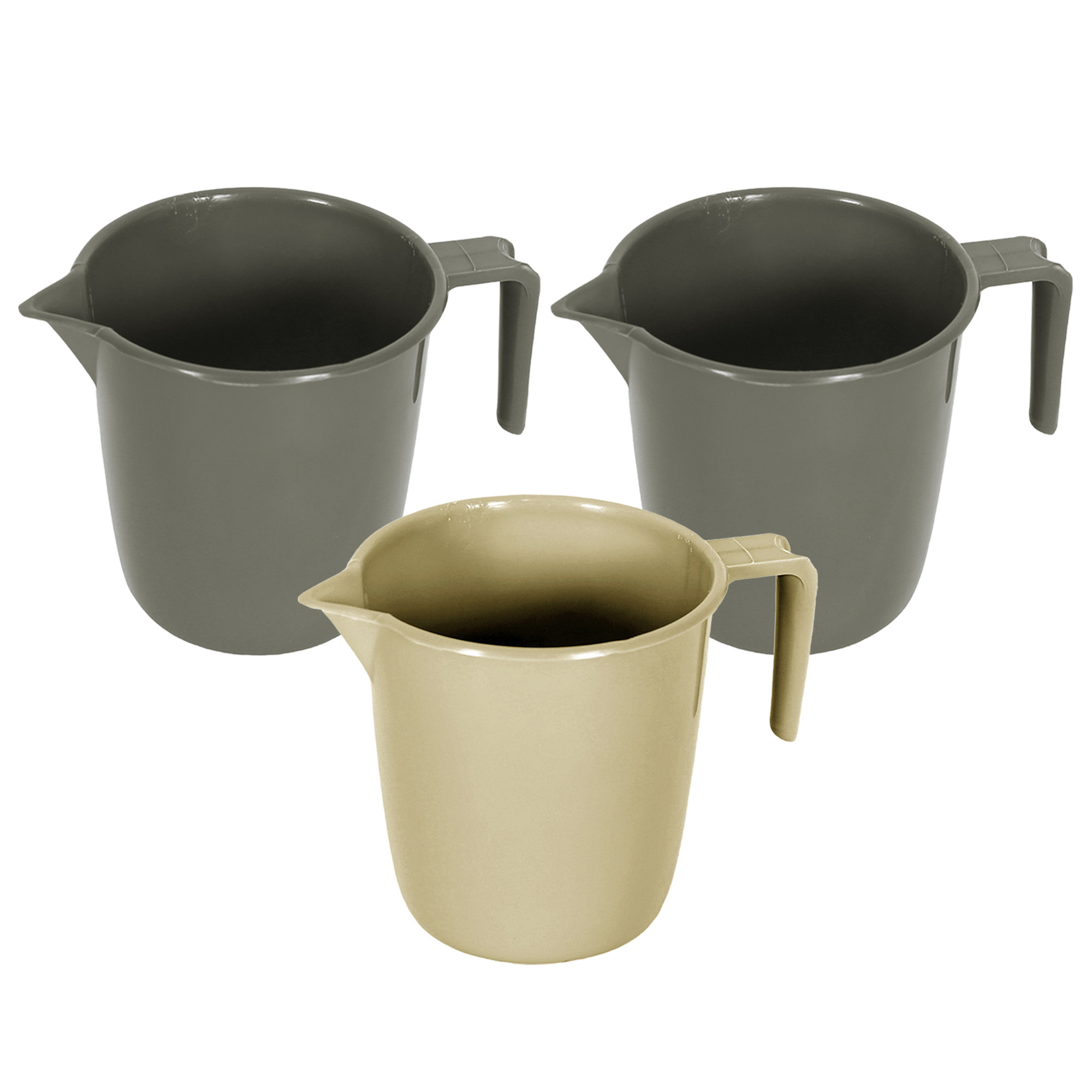 Kuber Industries Bathroom Mug | Plastic Bath Mug for Bathroom | Bath Mug | Mug for Bathroom | Mug for Toilet | Washroom Jug | 111 Bath Mug | 1 LTR | Pack of 3 | Multi