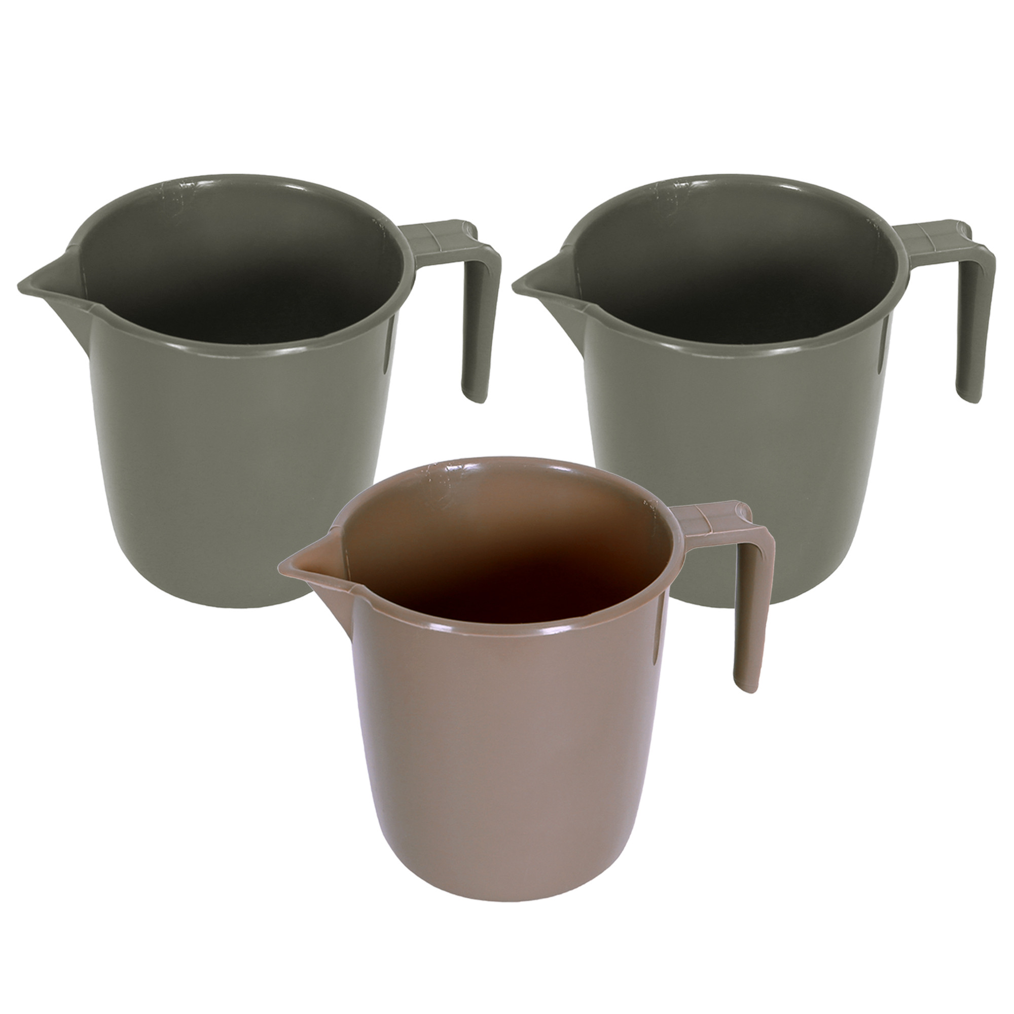 Kuber Industries Bathroom Mug | Plastic Bath Mug for Bathroom | Bath Mug | Mug for Bathroom | Mug for Toilet | Washroom Jug | 111 Bath Mug | 1 LTR | Pack of 3 | Multi