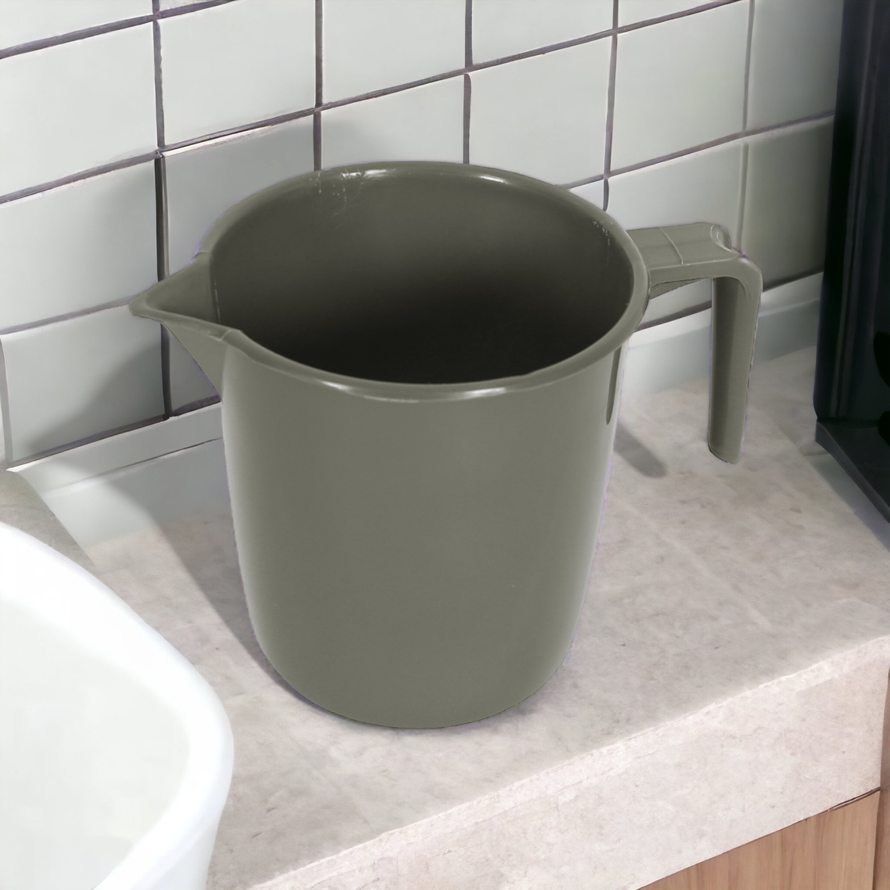 Kuber Industries Bathroom Mug | Plastic Bath Mug for Bathroom | Bath Mug | Mug for Bathroom | Mug for Toilet | Washroom Jug | 111 Bath Mug | 1 LTR | Pack of 3 | Multi