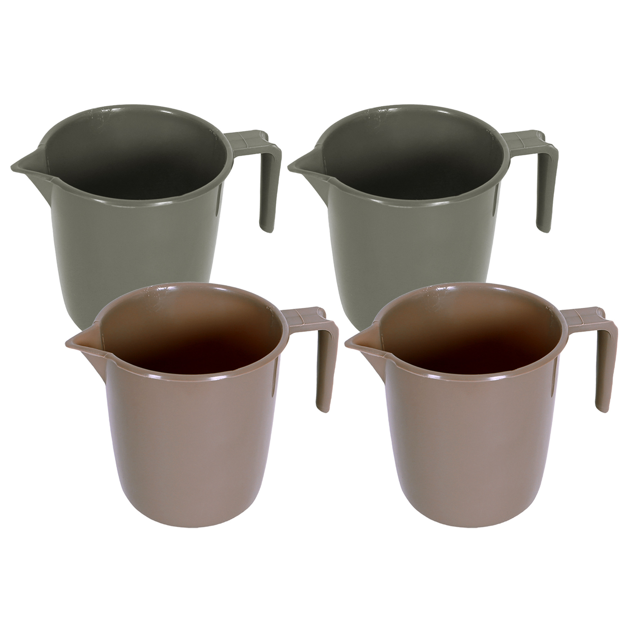 Kuber Industries Bathroom Mug | Plastic Bath Mug for Bathroom | Bath Mug | Mug for Bathroom | Mug for Toilet | Washroom Jug | 111 Bath Mug | 1 LTR | Pack of 4 | Multi