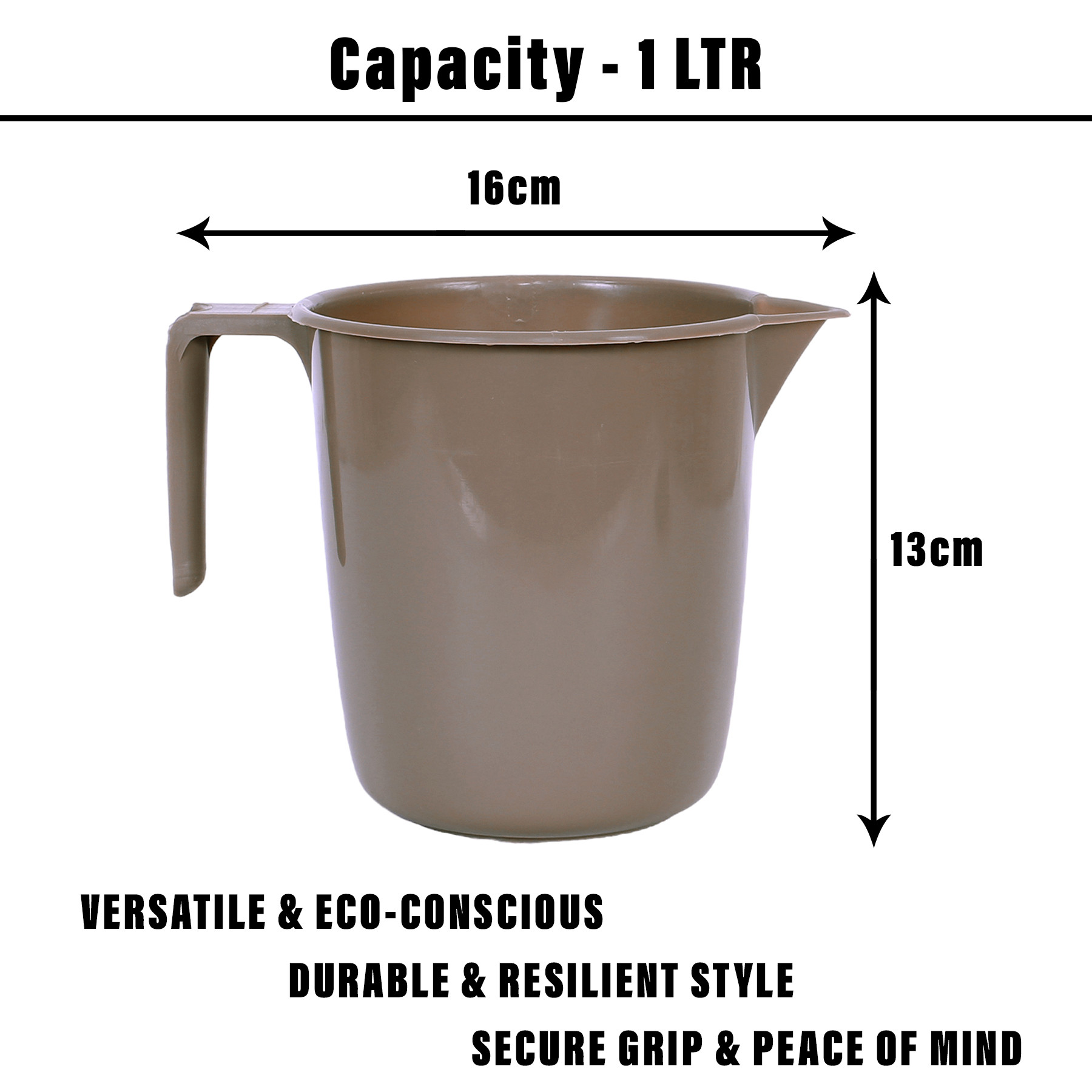 Kuber Industries Bathroom Mug | Plastic Bath Mug for Bathroom | Bath Mug | Mug for Bathroom | Mug for Toilet | Washroom Jug | 111 Bath Mug | 1 LTR | Pack of 4 | Multi