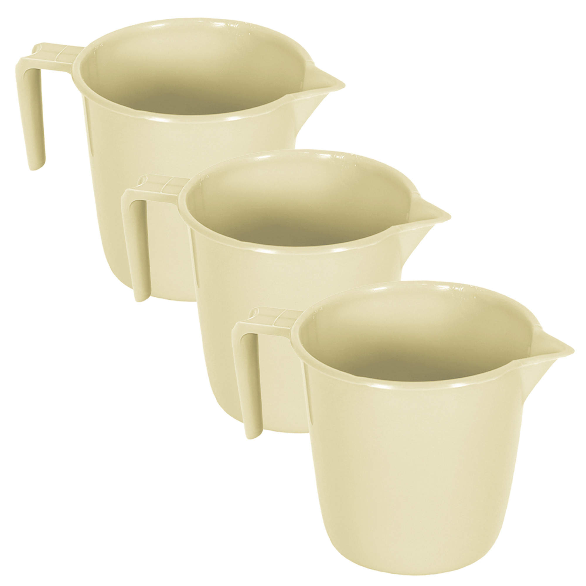 Kuber Industries Bathroom Mug | Plastic Bath Mug for Bathroom | Bath Mug | Mug for Bathroom | Mug for Toilet | Washroom Jug | 150 Bath Mug | 1.5 LTR | Beige