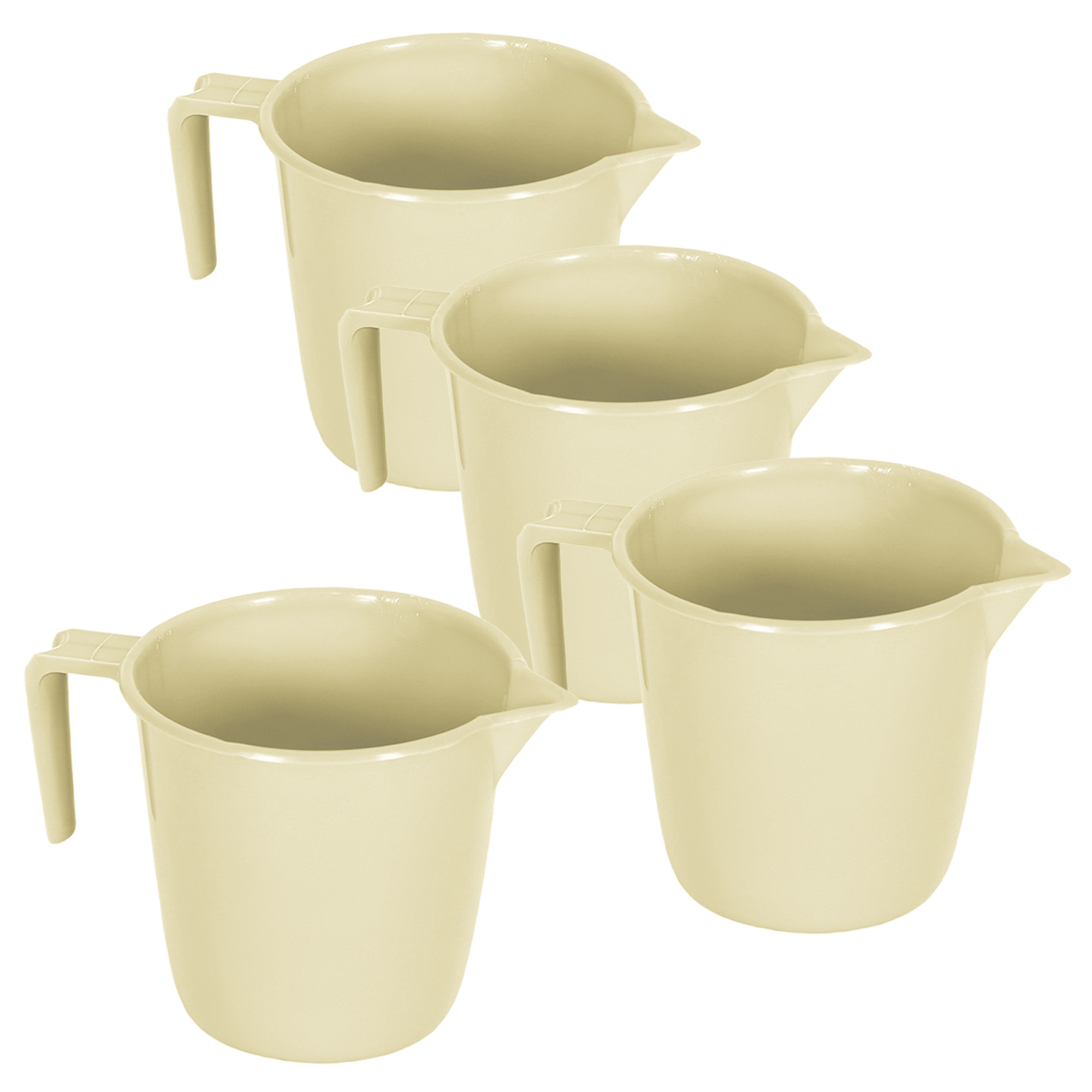 Kuber Industries Bathroom Mug | Plastic Bath Mug for Bathroom | Bath Mug | Mug for Bathroom | Mug for Toilet | Washroom Jug | 150 Bath Mug | 1.5 LTR | Beige