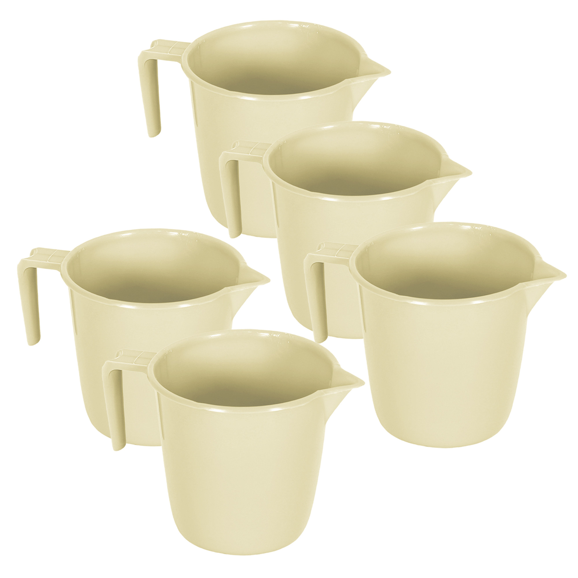 Kuber Industries Bathroom Mug | Plastic Bath Mug for Bathroom | Bath Mug | Mug for Bathroom | Mug for Toilet | Washroom Jug | 150 Bath Mug | 1.5 LTR | Beige