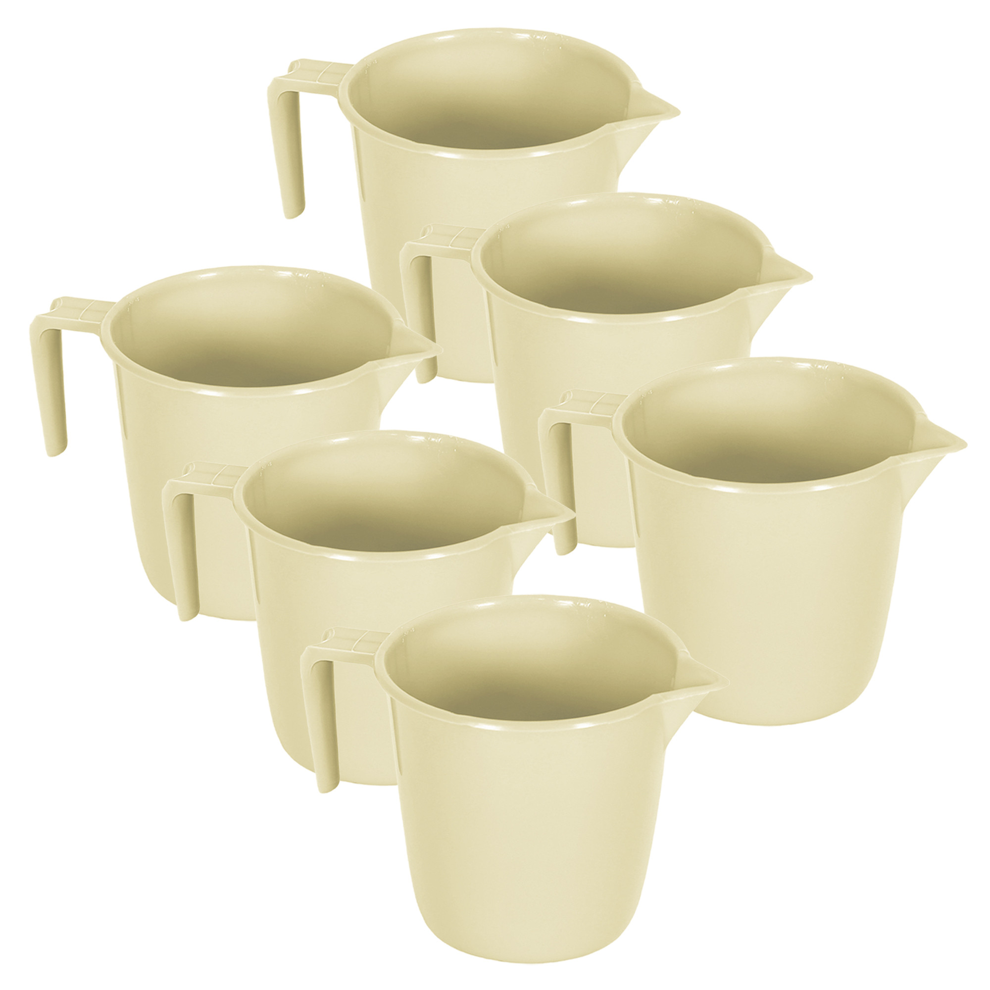 Kuber Industries Bathroom Mug | Plastic Bath Mug for Bathroom | Bath Mug | Mug for Bathroom | Mug for Toilet | Washroom Jug | 150 Bath Mug | 1.5 LTR | Beige