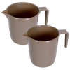 Bathroom Mug | Plastic Bath Mug for Bathroom | Bath Mug | Mug for Bathroom | Mug for Toilet | Washroom Jug | 111 Bath Mug | 1 LTR | Pack of 2 | Brown