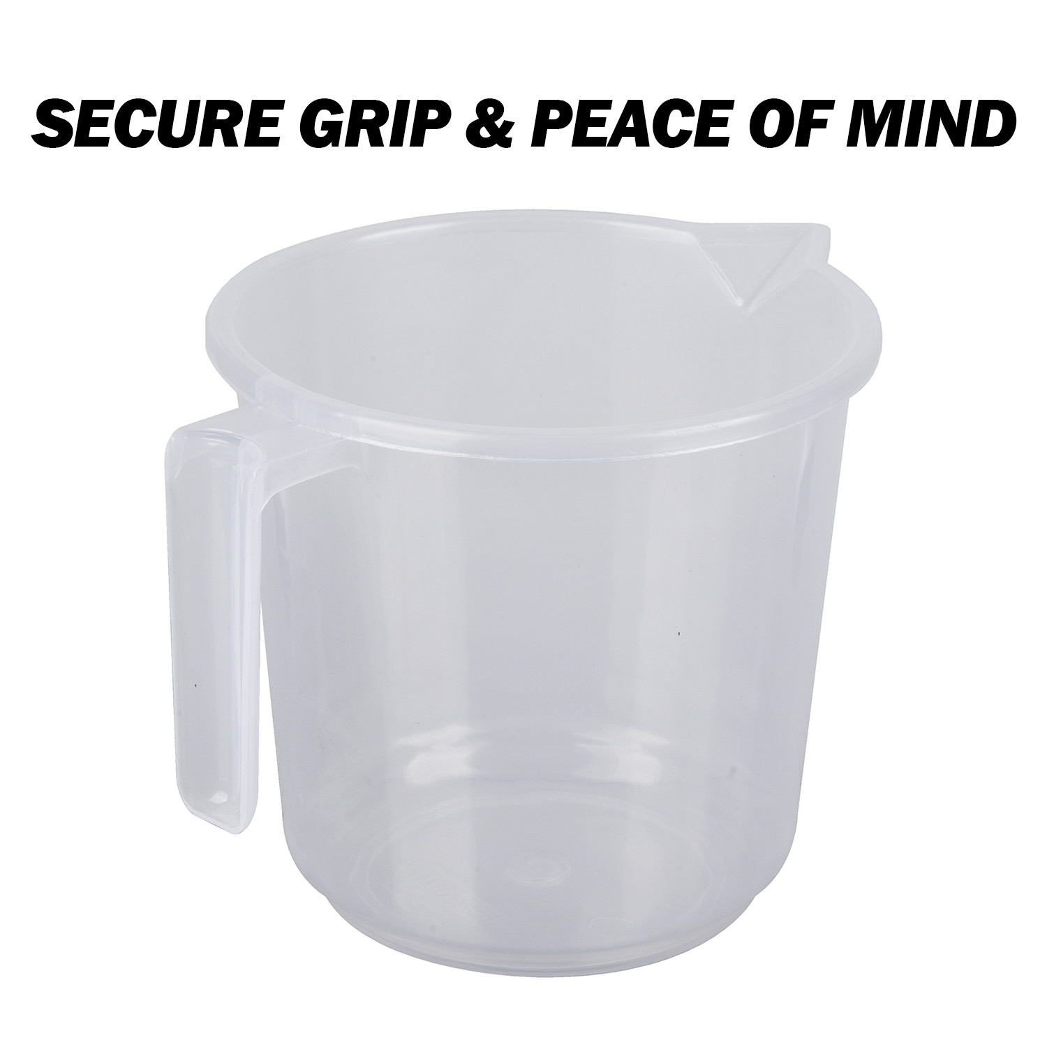 Kuber Industries Bathroom Mug | Plastic Bath Mug for Bathroom | Strong Mug for Bathroom | Toilet Mug | Washroom Jug | Mug For Bathing | 1500 ML | Pack of 2 | Transparent