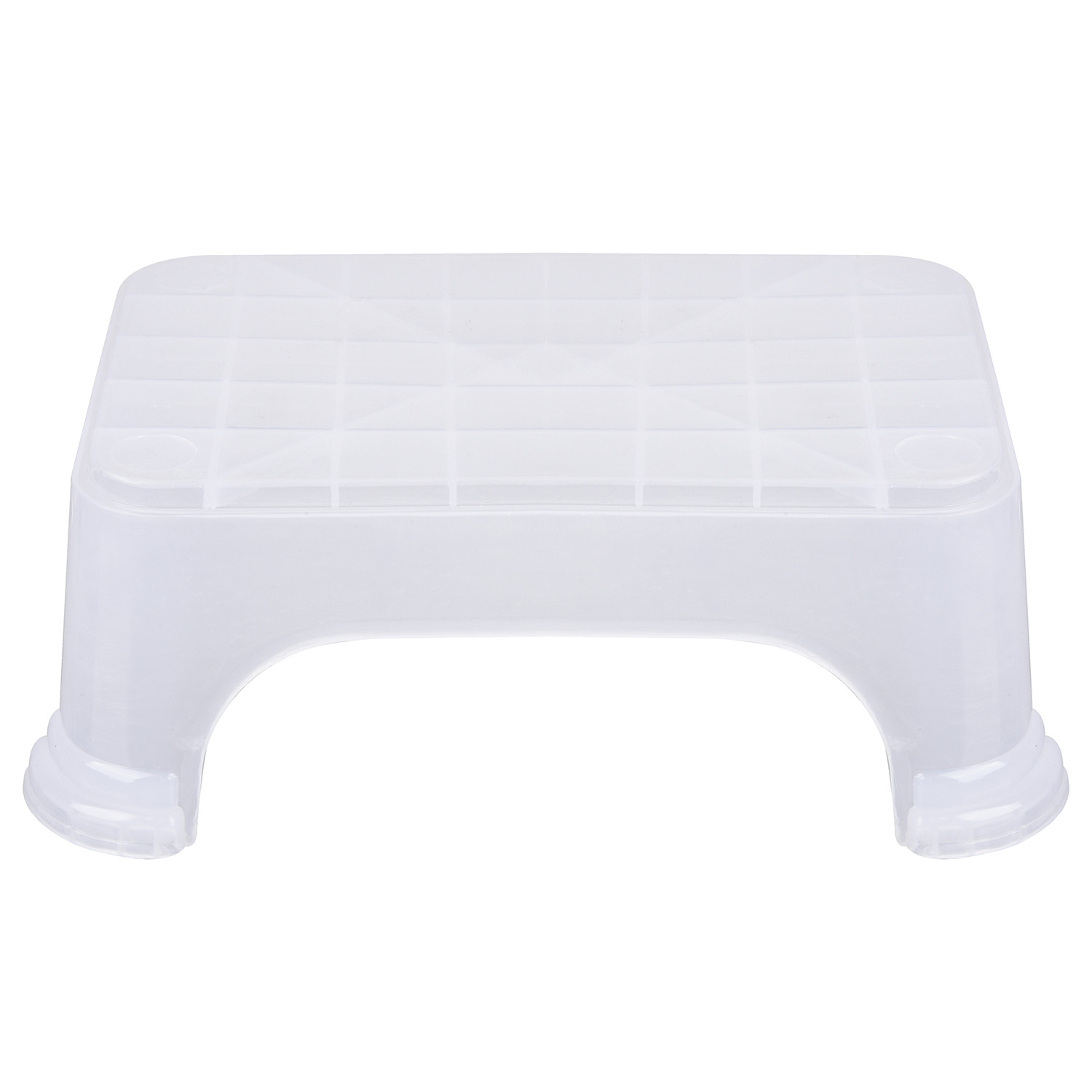 Kuber Industries Bathroom Stool  Bathroom Plain Square Stool  Plastic Stool For Bathroom  Stool for Kitchen  Bathroom Patla  Support Stool for Bathroom  P6  Transparent