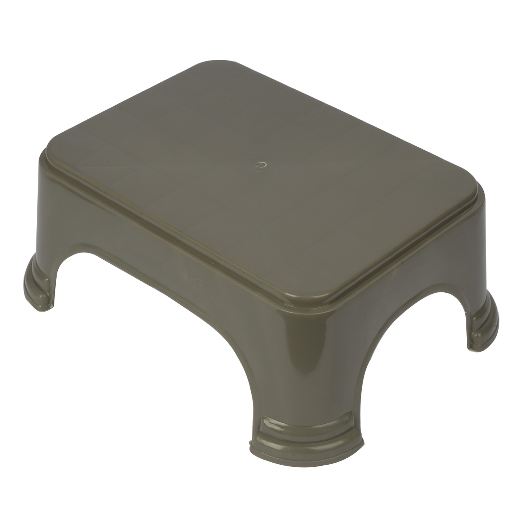 Kuber Industries Bathroom Stool | Bathroom Plain Square Stool | Plastic Stool For Bathroom | Stool for Kitchen | Bathroom Patla | Support Stool for Bathroom | P6 | Gray