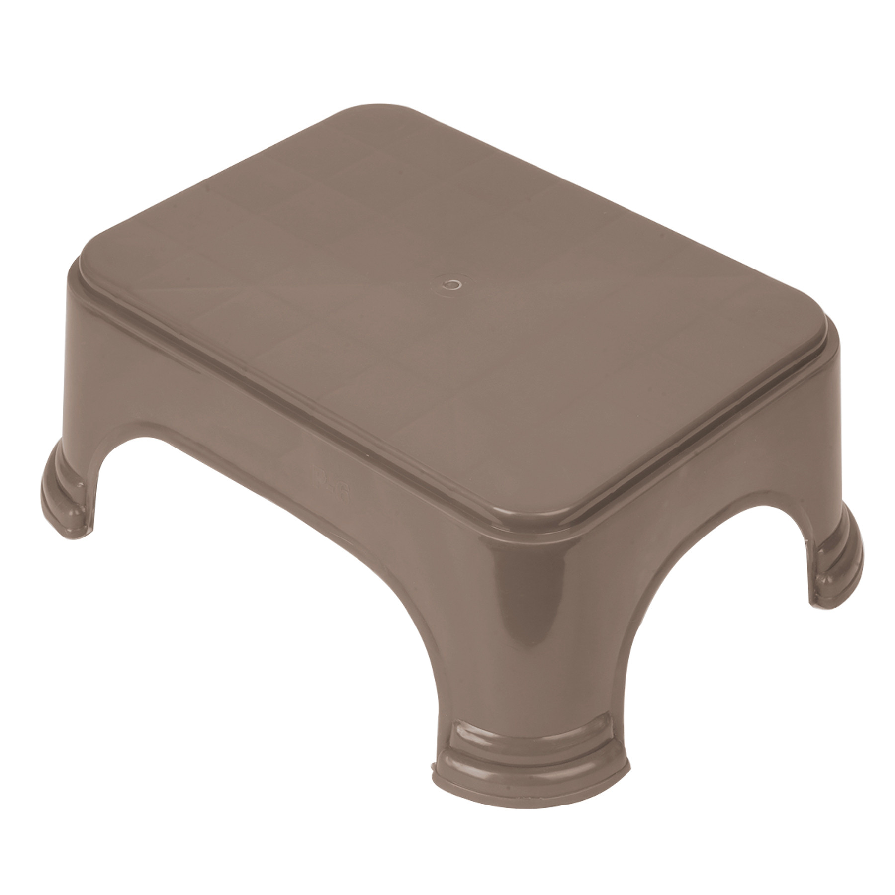 Kuber Industries Bathroom Stool | Bathroom Plain Square Stool | Plastic Stool For Bathroom | Stool for Kitchen | Bathroom Patla | Support Stool for Bathroom | P6 | Brown