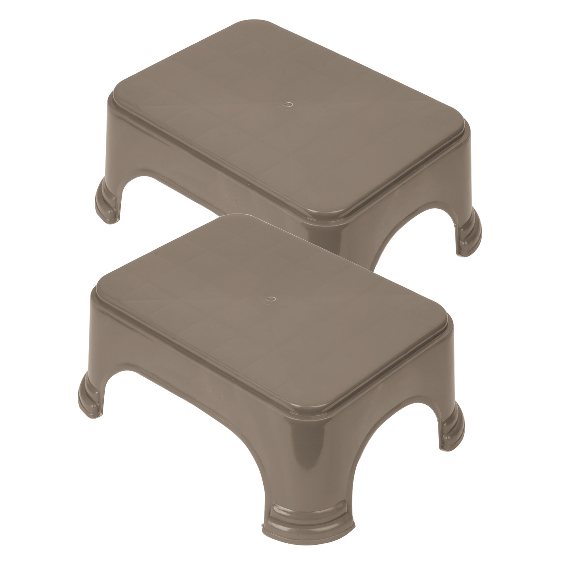 Kuber Industries Bathroom Stool | Bathroom Plain Square Stool | Plastic Stool For Bathroom | Stool for Kitchen | Bathroom Patla | Support Stool for Bathroom | P6 | Brown