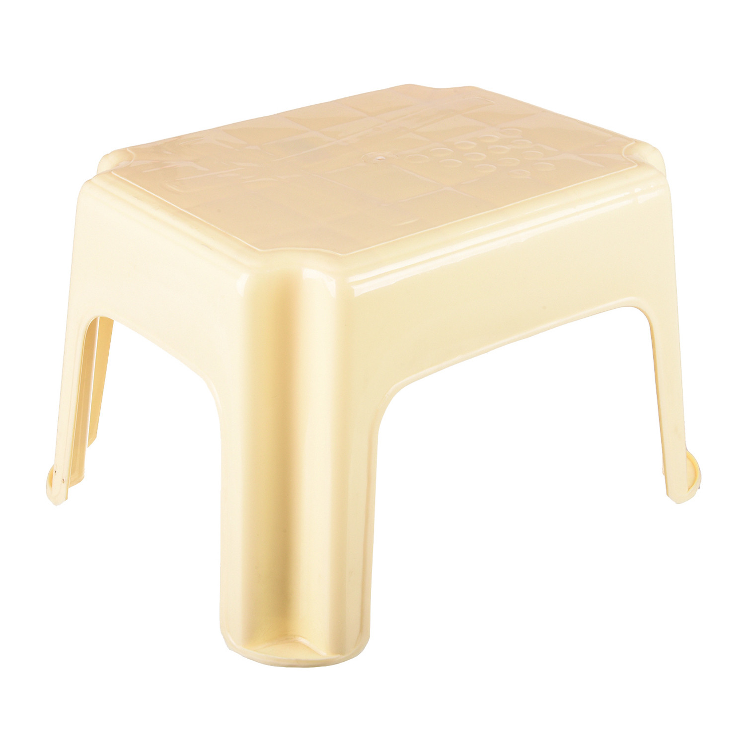 Kuber Industries Bathroom Stool | Durable Plastic Sitting Stool | Patla For Bathroom | Stool for Senior Citizen | Bathroom Sitting Seat | Stool for Kitchen | Cream