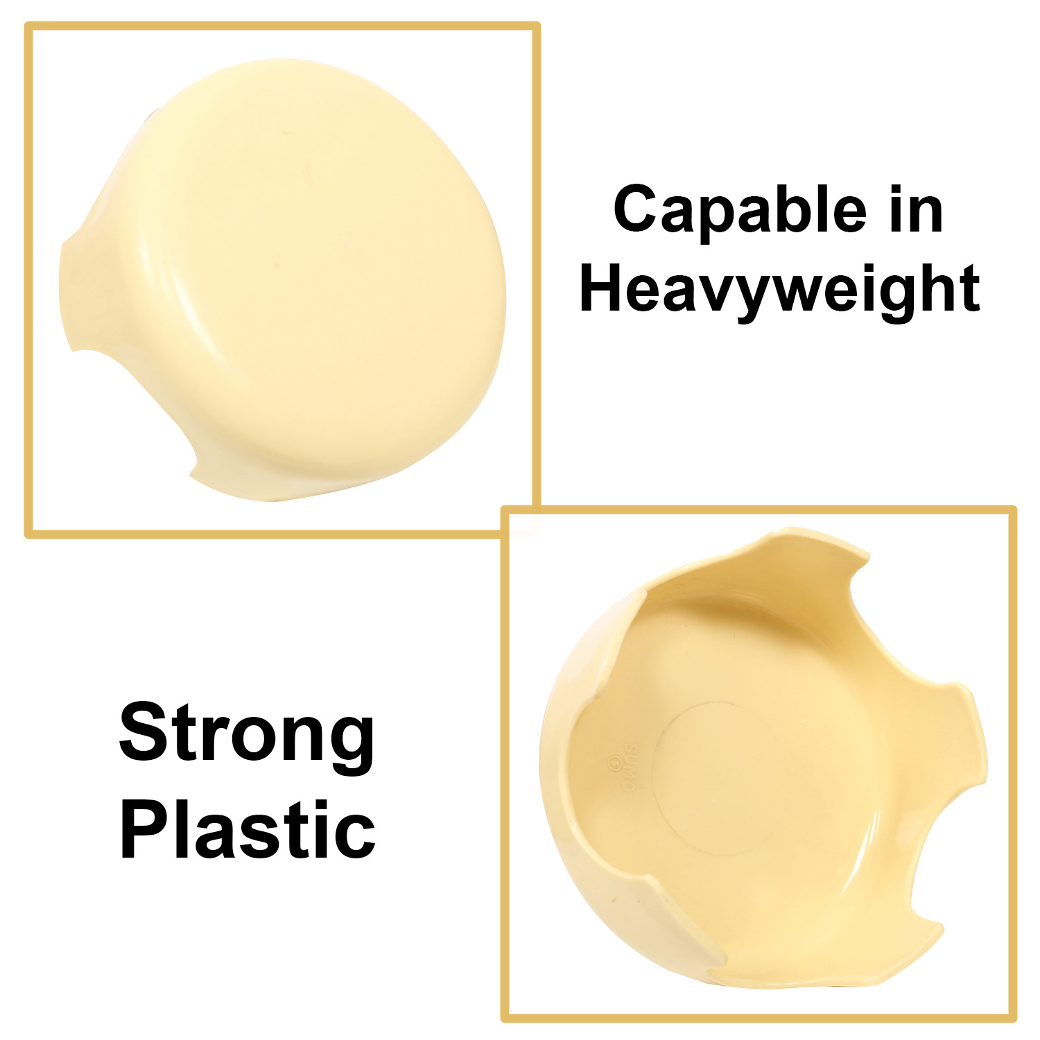 Kuber Industries Bathroom Stool | Plastic Bathroom Stool for Bathing | Bathroom Stool for Senior Citizen | Patla for Toilet | Sumo Stool | Cream