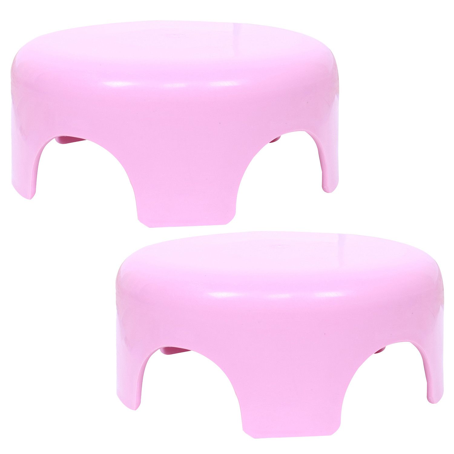 Kuber Industries Bathroom Stool | Plastic Bathroom Stool for Bathing | Bathroom Stool for Senior Citizen | Patla for Toilet | Sumo Stool | Pink