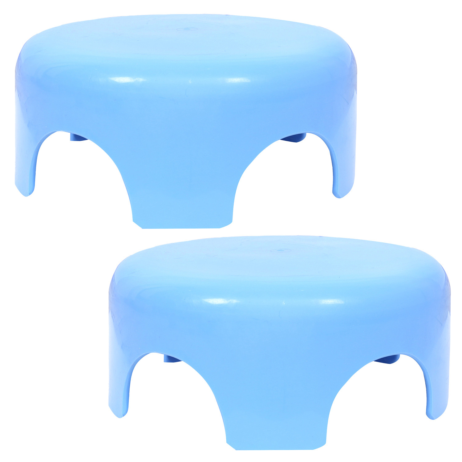 Kuber Industries Bathroom Stool | Plastic Bathroom Stool for Bathing | Bathroom Stool for Senior Citizen | Patla for Toilet | Sumo Stool | Sky Blue
