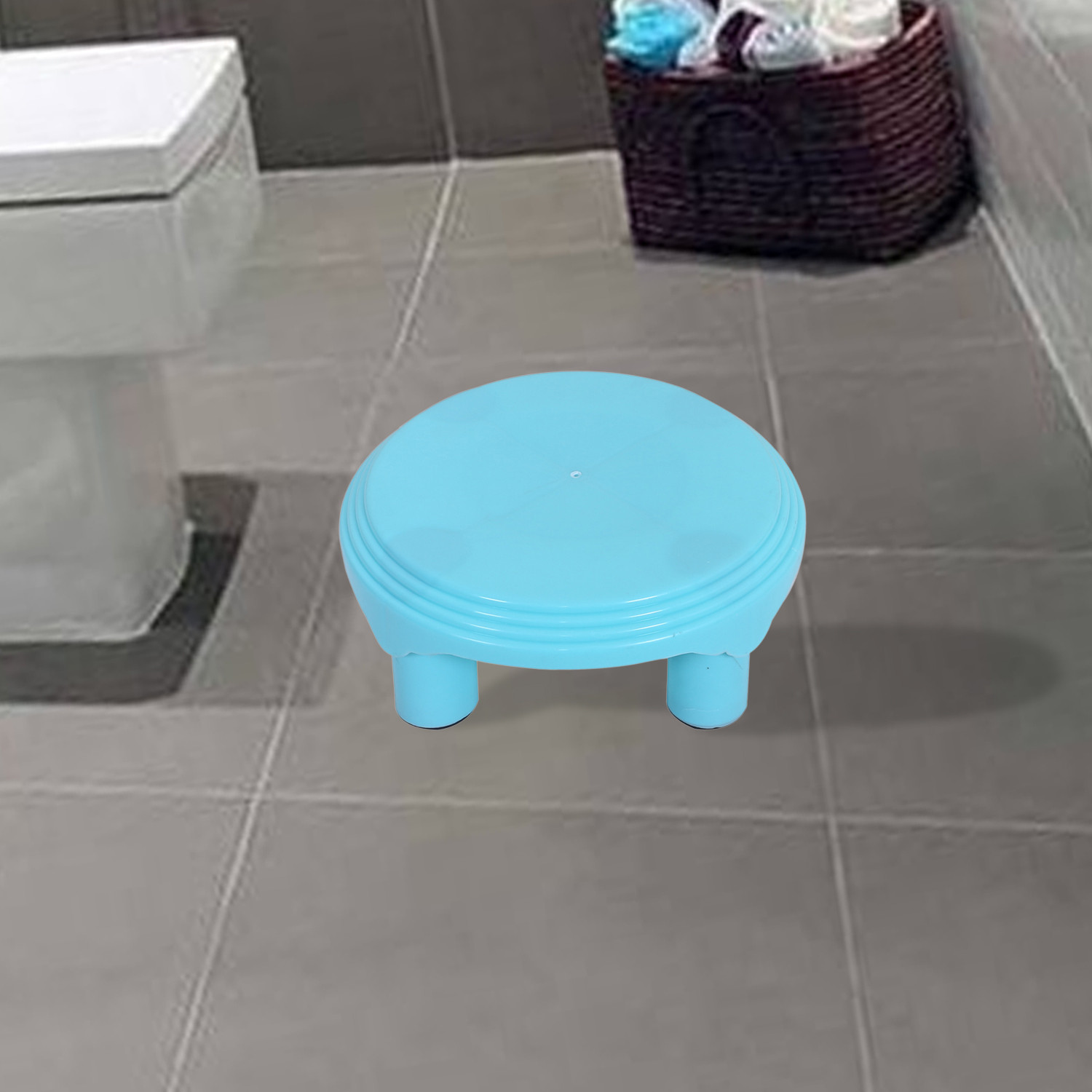 Kuber Industries Bathroom Stool|Plastic Stool|Anti-slip Bathing Stool|Stool for Senior Citizen|Patla for Bathroom|MINT GREEN