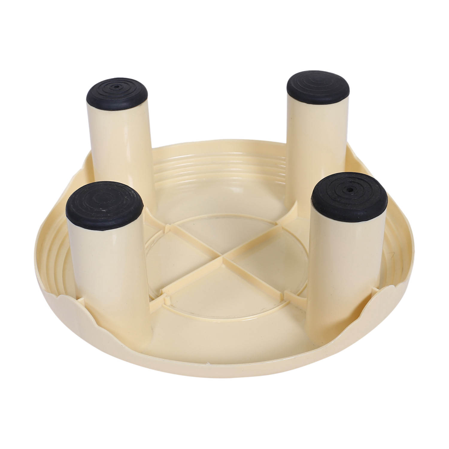 Kuber Industries Bathroom Stool|Plastic Stool|Anti-slip Bathing Stool|Stool for Senior Citizen|Patla for Bathroom| (Cream)