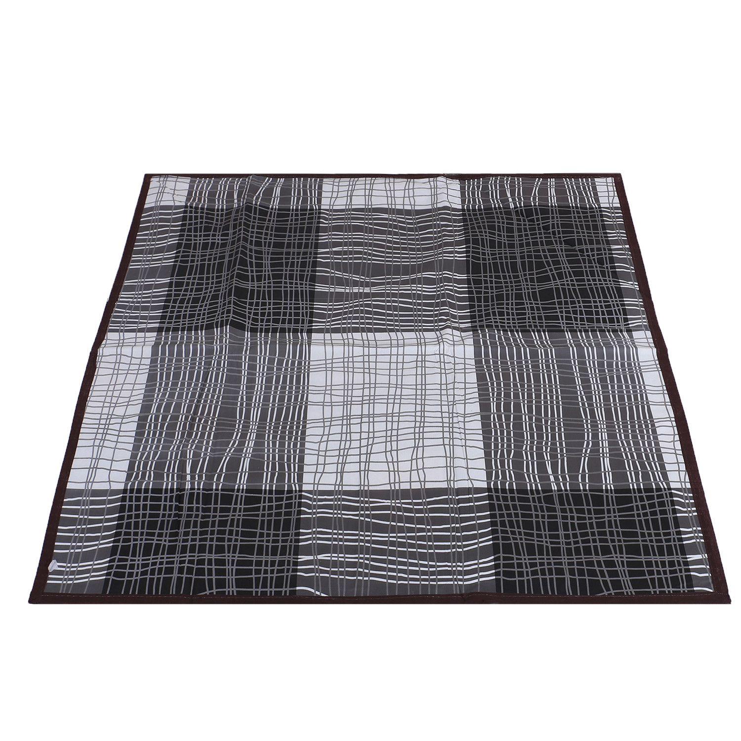 Kuber Industries Bed Server|PVC Rose Floral & Lines Print Both Sided Food Mat|Waterproof Mattress Protector, 35x35 Inch (Multicolor)