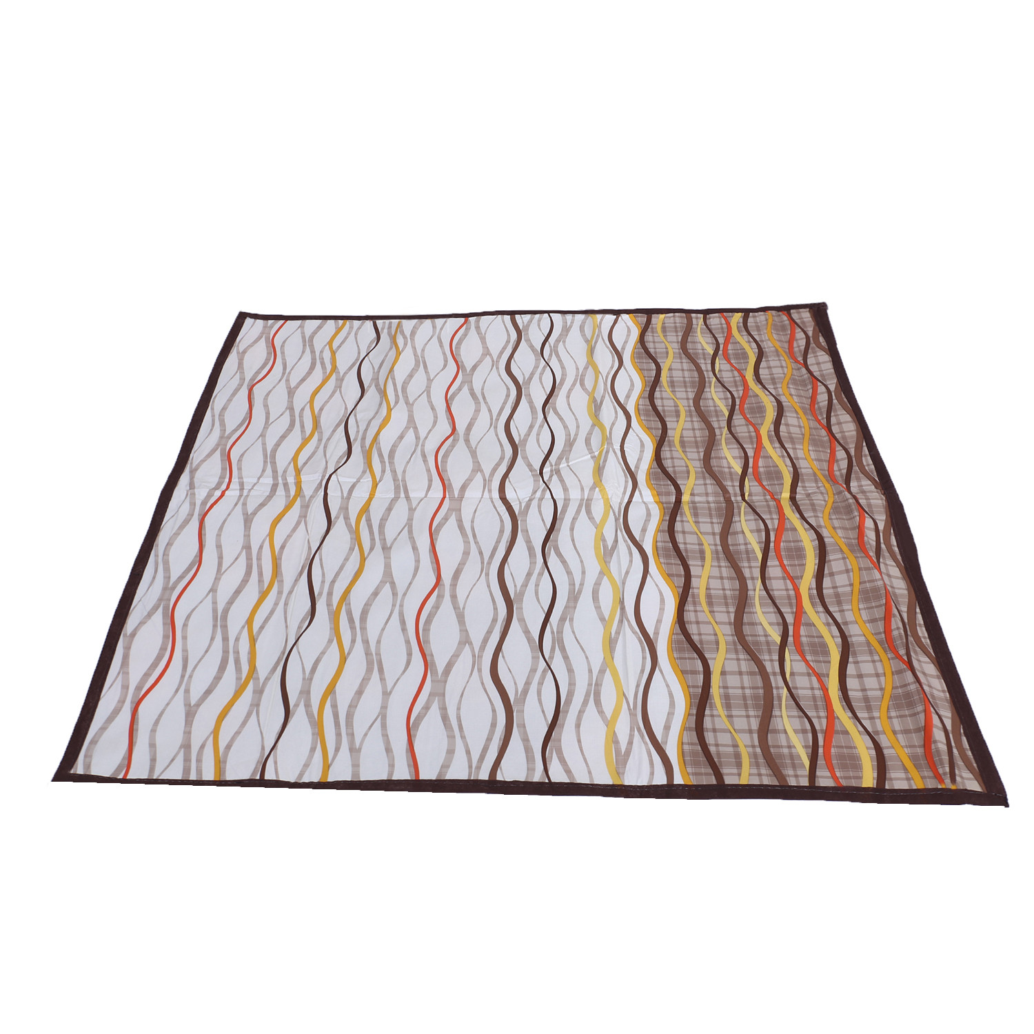 Kuber Industries Bed Server|PVC Rose Floral & Strips Print Both Sided Food Mat|Waterproof Mattress Protector, 35x35 Inch (Multicolor)