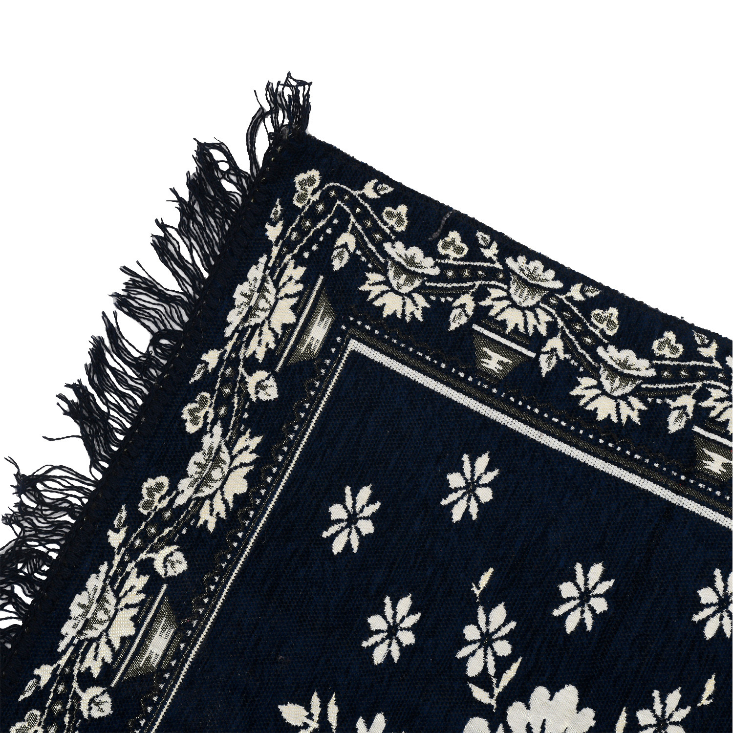 Kuber Industries Bed Side Runner|Velvet Decorative Anti Skid Floor Mat Runner|Flower Pattern for Hall, Kitchen, Living Room, 27 x 68 Inch ( Blue)