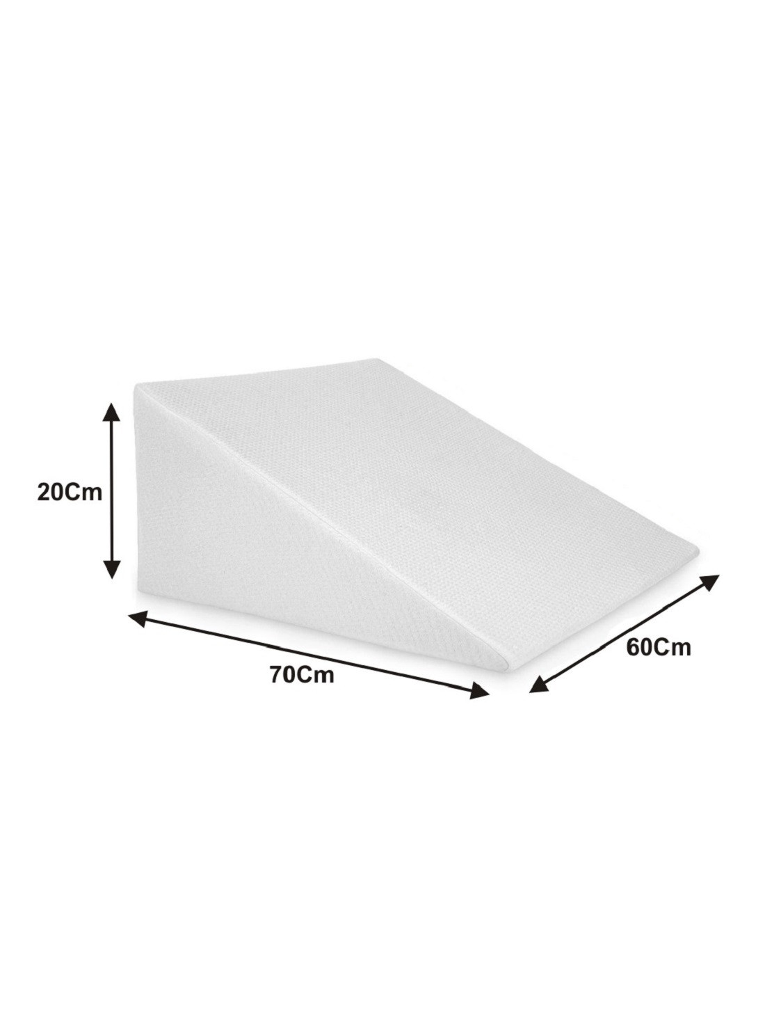 Kuber Industries Bed Wedge Pillow for Acid Reflux for Sleeping Helps in Heartburn Leg Elevation Post Surgery| Medical Grade Sponge | Washable Dryfit Soft Fabric Dark Colour Cover (Cream)