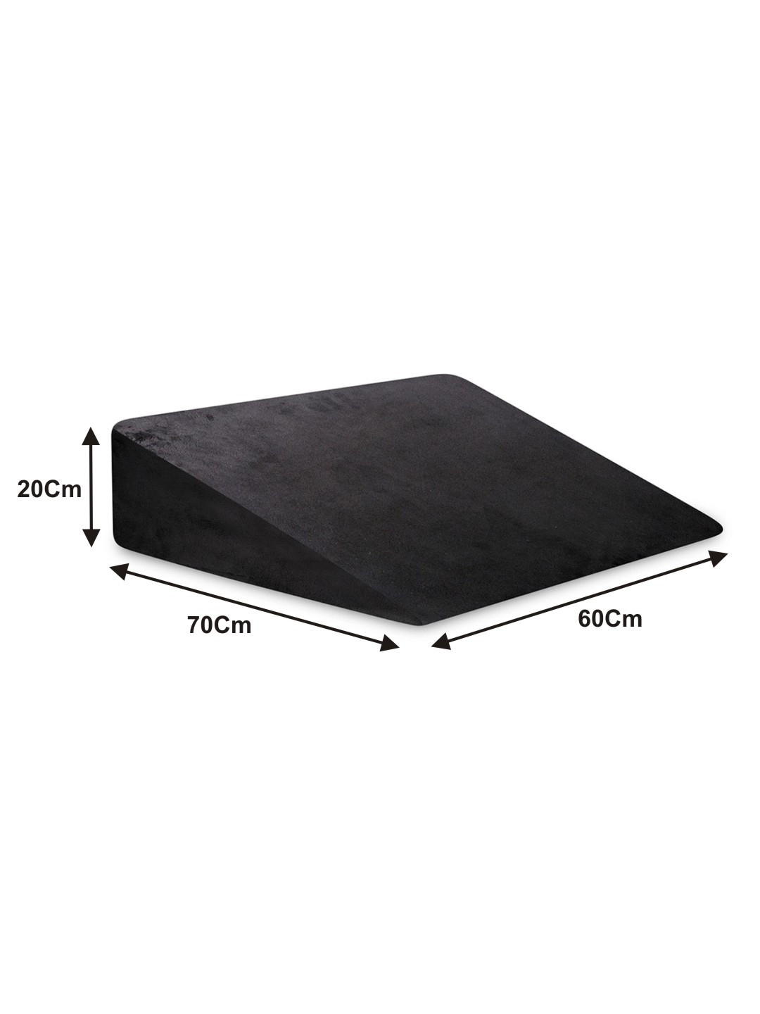 Kuber Industries Bed Wedge Pillow for Acid Reflux for Sleeping Helps in Heartburn Leg Elevation Post Surgery| Medical Grade Sponge | Washable Dryfit Soft Fabric Dark Colour Cover (Black)