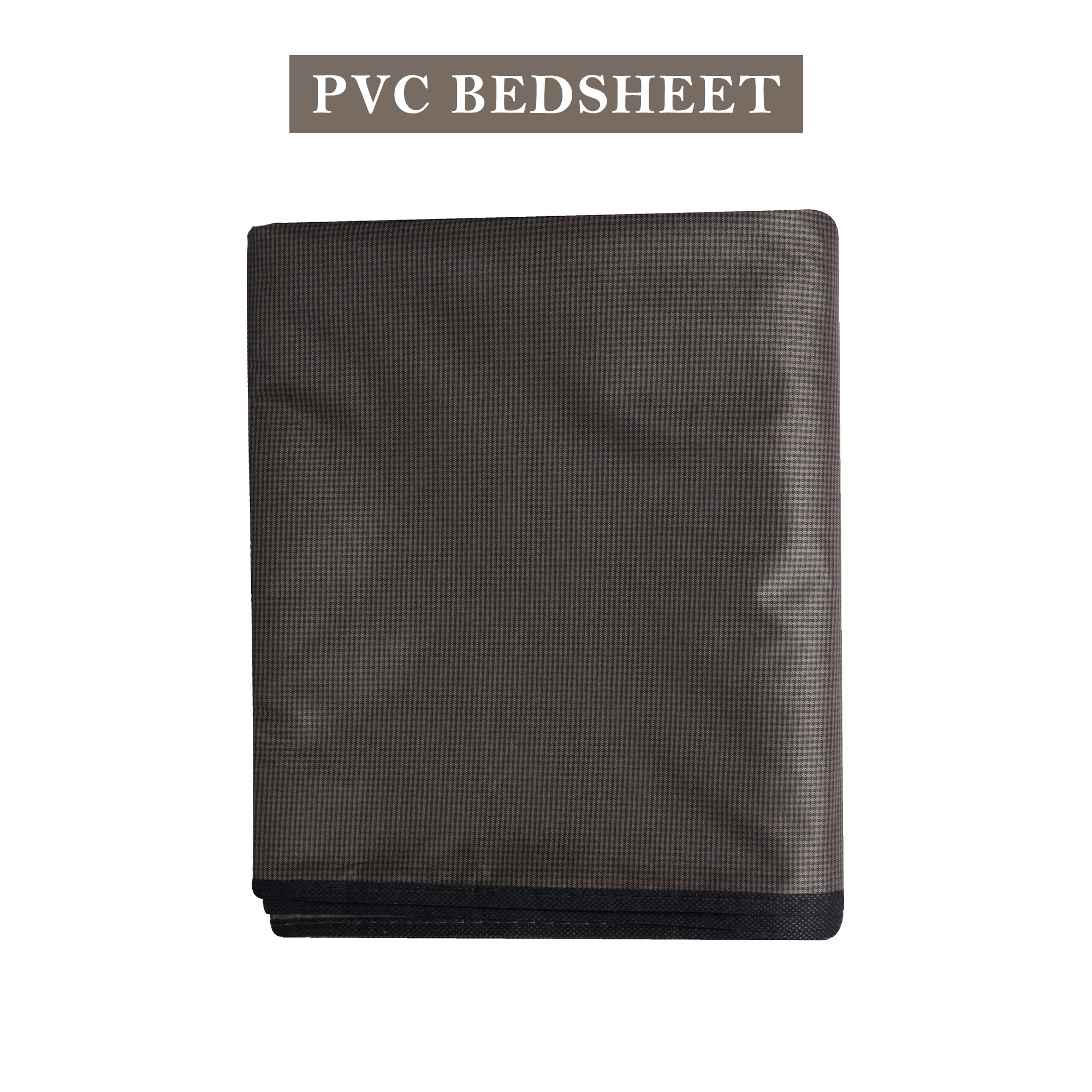 Kuber Industries Bedsheet  72x78 Inch  PVC Mattress Topper  Baby Bedsheet Protector  Mattress Protector Sheet  Waterproof Double Bedsheet Mattress Protector  Mini Check  Brown