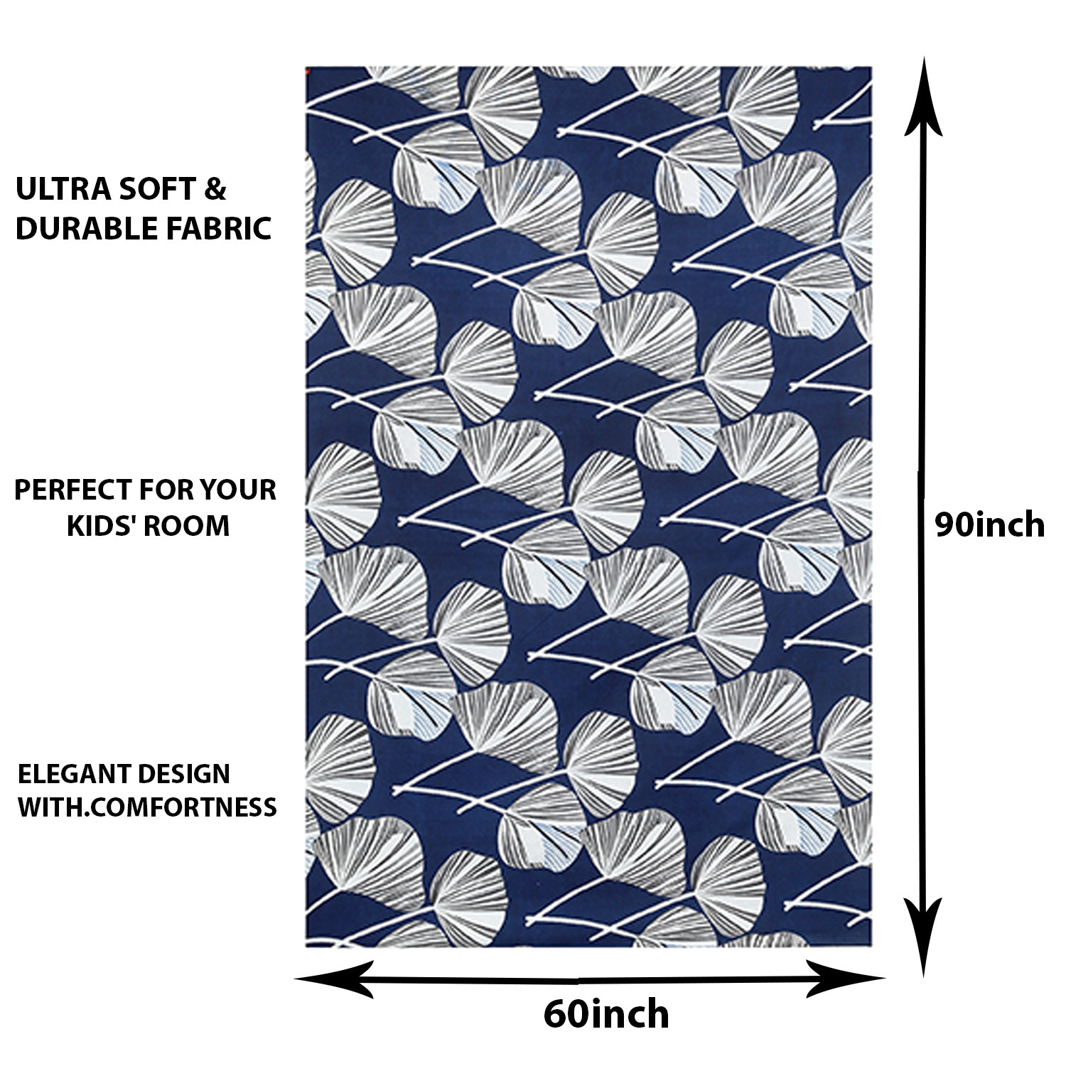 Kuber Industries Bedsheet | Cotton Single Bedsheet | Bedsheet with 1 Pillow Cover | Single Bedsheet for Kids Room | Patta Design Single Bedsheet | Wrinkle Free | Blue