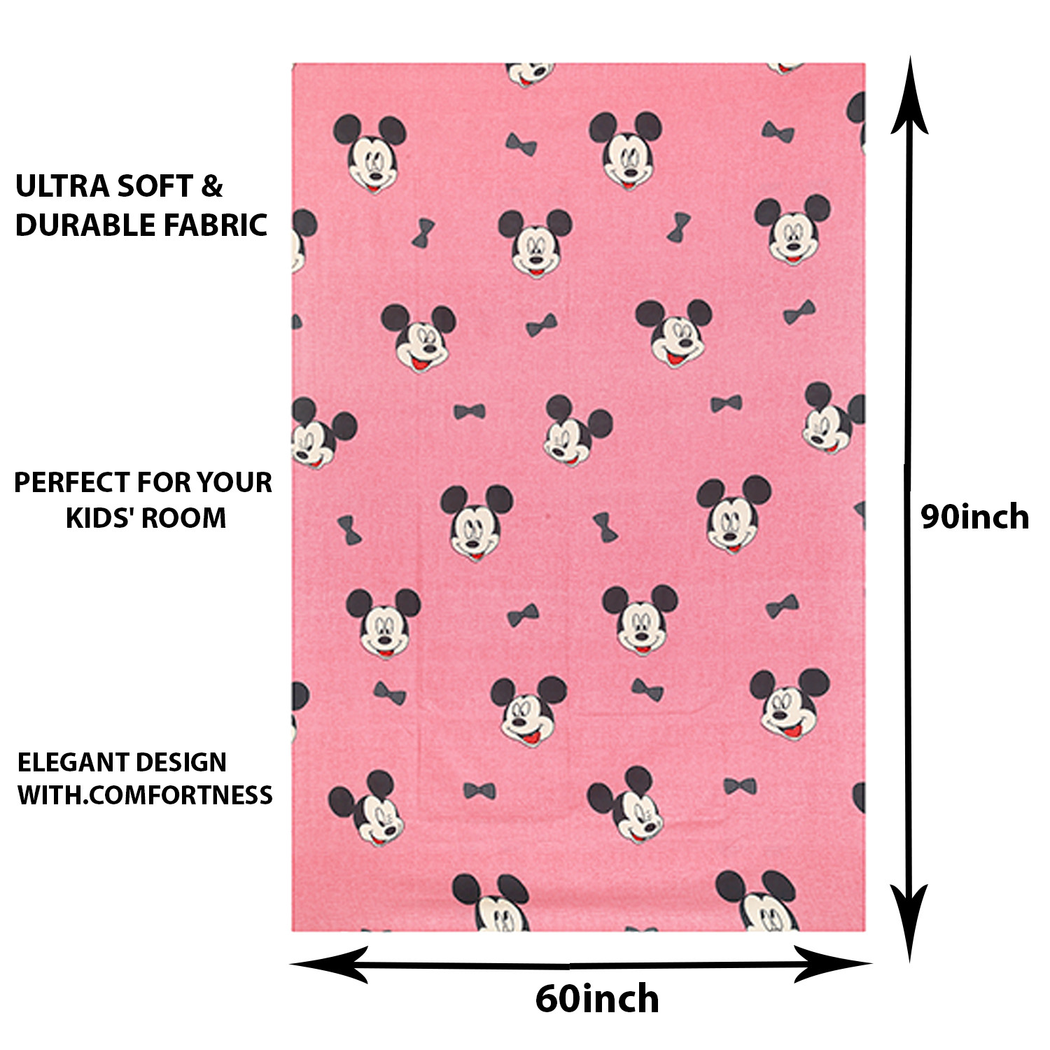 Kuber Industries Bedsheet | Cotton Single Bedsheet | Bedsheet with 1 Pillow Cover | Single Bedsheet for Kids Room | Single Bedsheet for Bedroom | Wrinkle Free | Pink