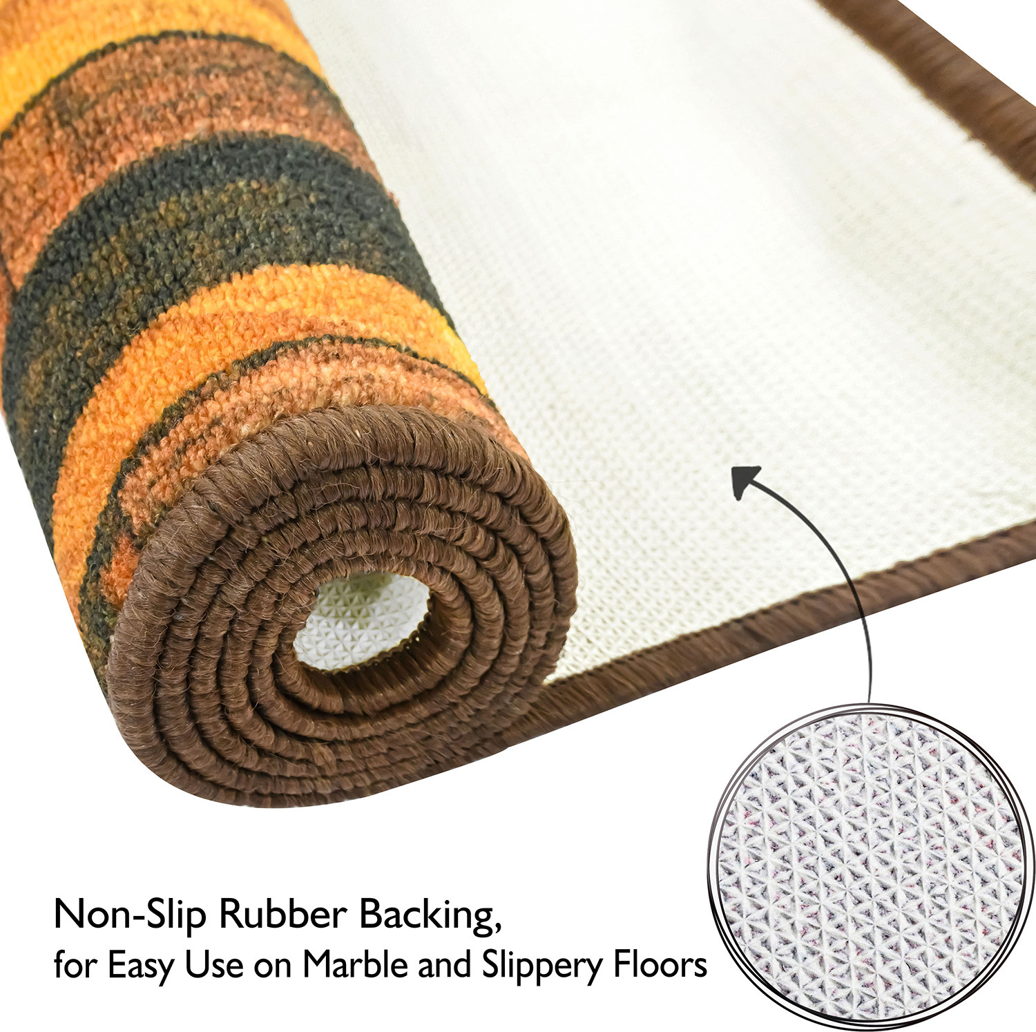 Kuber Industries Bedside Runner | Microfiber Carpet for Bedroom | Anti Skid Runner For Hall | Comfortable Wooden Texture Runner Home Décor | 5x2 Feet | Brown