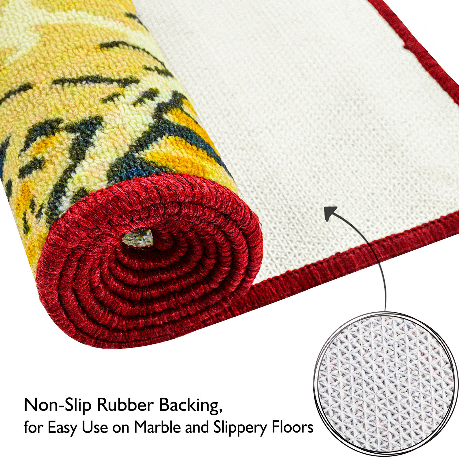 Kuber Industries Bedside Runner | Microfiber Carpet for Bedroom | Anti Skid Runner For Hall | Comfortable Lattice Texture Runner Home Décor | 5x2 Feet | Multicolor
