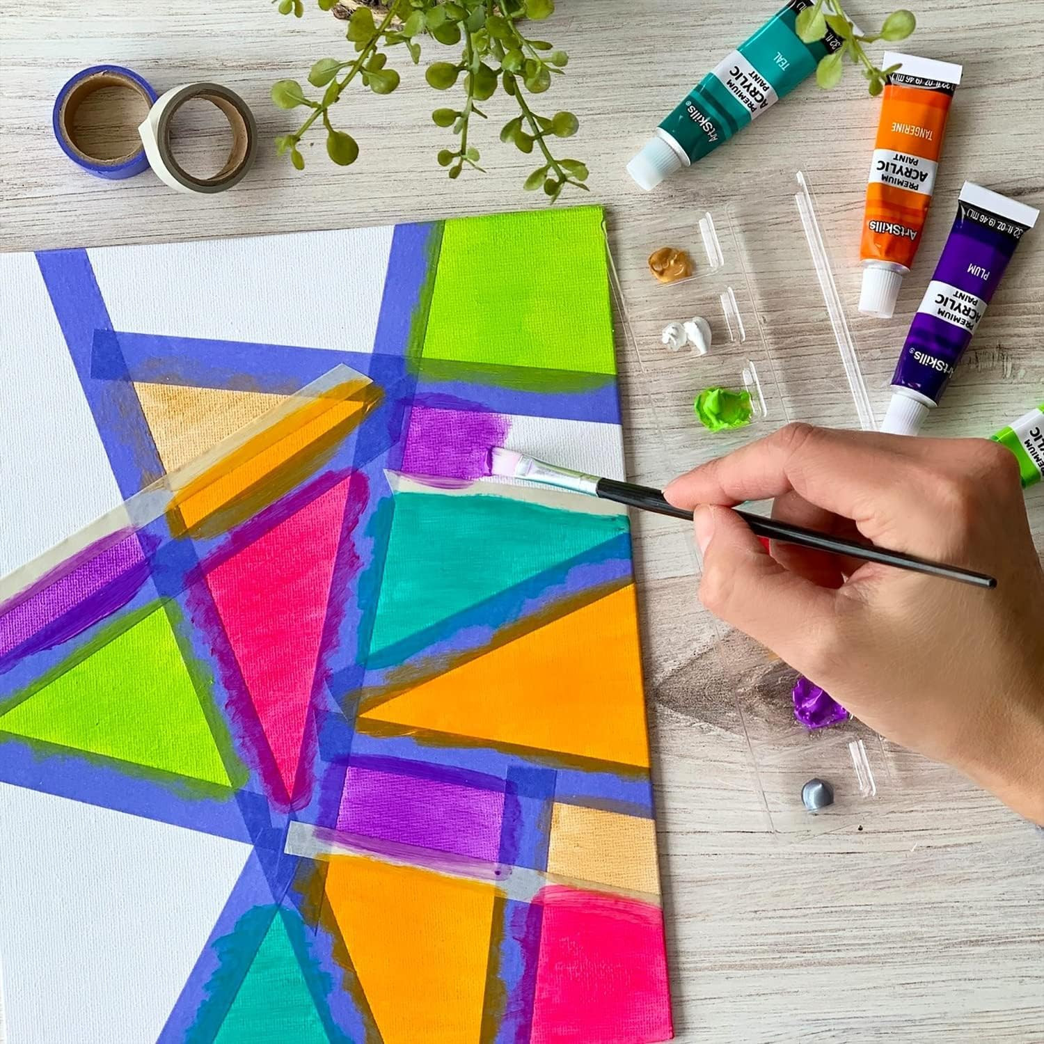 Kuber Industries Blank Cotton Canvas Boards for Painting 