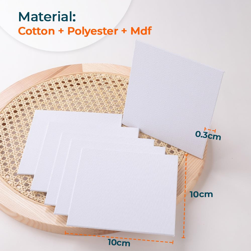 Kuber Industries Blank Cotton Canvas Boards for Painting 