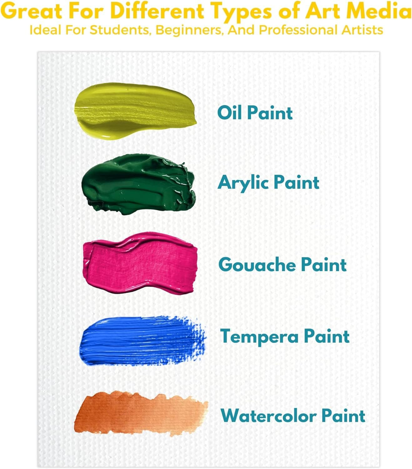 Kuber Industries Blank Cotton Canvas Boards for Painting 