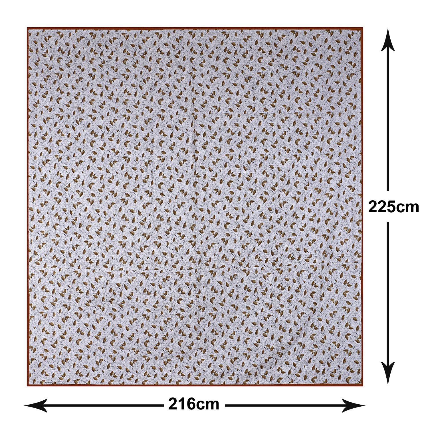Kuber Industries Blanket | Cotton Double Bed Dohar | Blanket For Home | Reversible AC Blanket For Travelling | Blanket For Summer | Blanket For Winters | Leaf Print | Brown