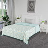 Kuber Industries Blanket | Cotton Single Bed Dohar | Blanket For Home | Reversible AC Blanket For Travelling | Blanket For Summer | Blanket For Winters | Blue Flower | White