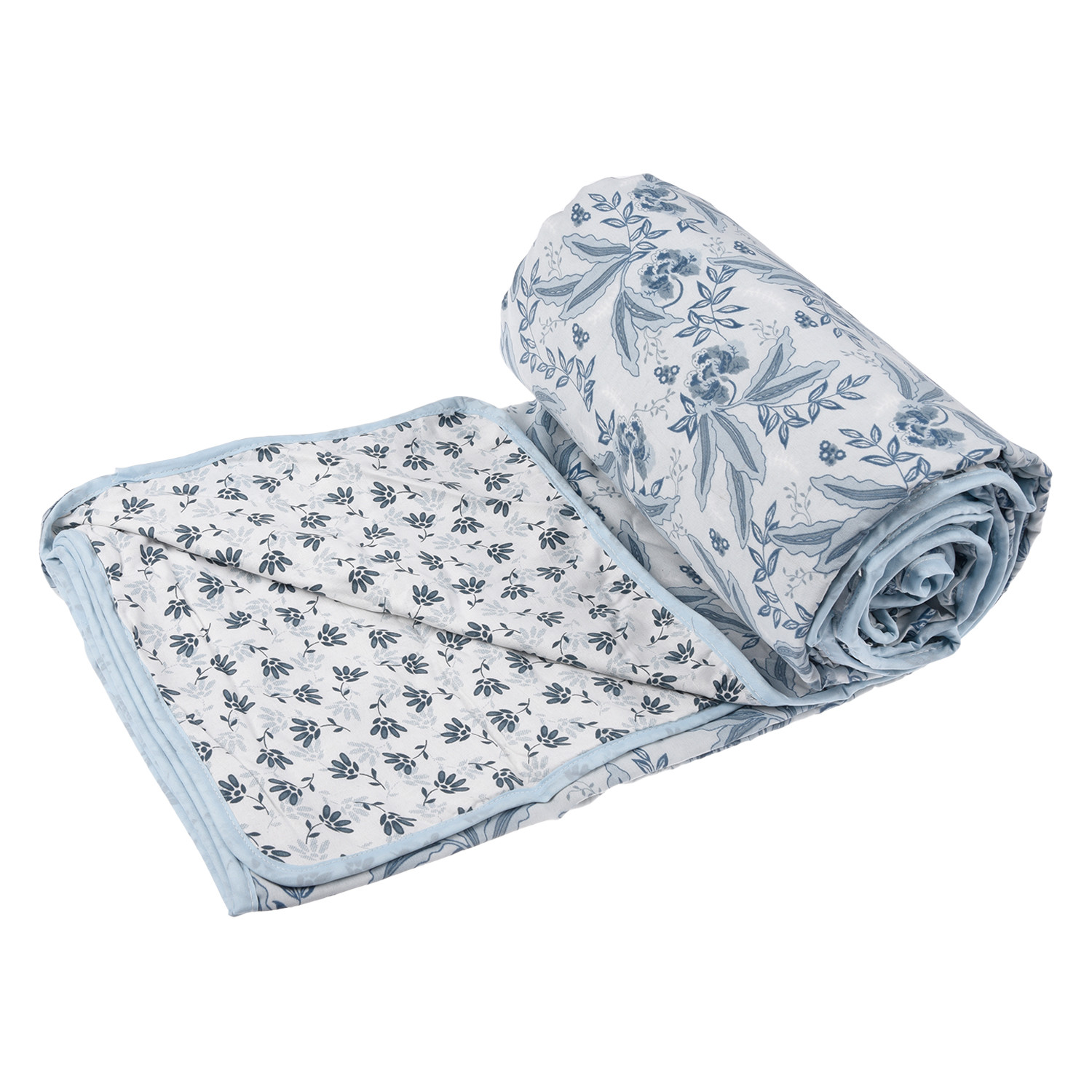 Kuber Industries Blanket | Cotton Single Bed Dohar | Blanket For Home | Reversible AC Blanket For Travelling | Blanket For Summer | Blanket For Winters | Flower Print | Green