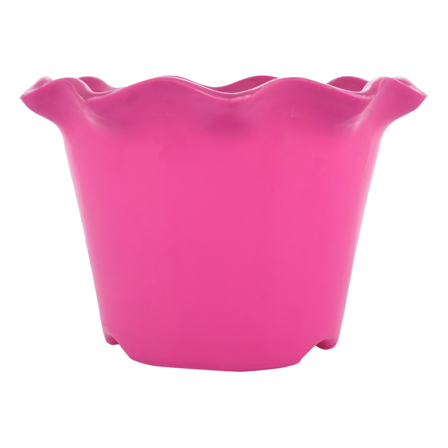 Kuber Industries Blossom Flower Pot|Durable Plastic Flower Pots|Planters for Home Décor|Garden|Living Room|Balcony(Pink)
