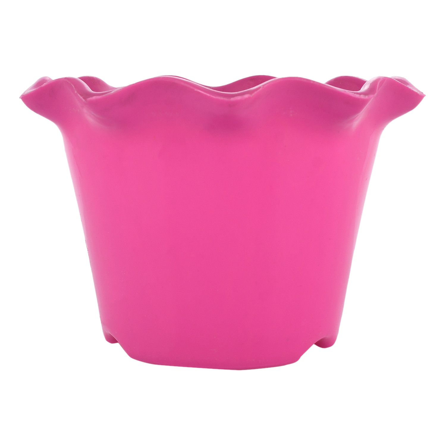 Kuber Industries Blossom Flower Pot|Durable Plastic Flower Pots|Planters for Home Décor|Garden|Living Room|Balcony(Pink)