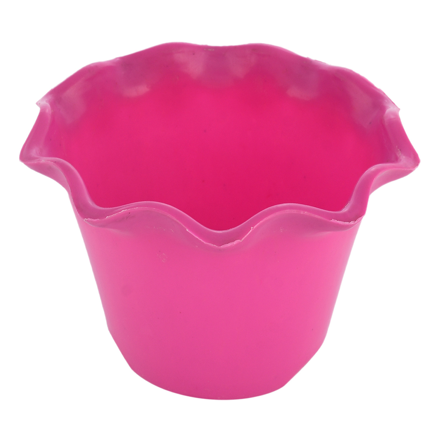 Kuber Industries Blossom Flower Pot|Durable Plastic Flower Pots|Planters for Home Décor|Garden|Living Room|Balcony(Pink)