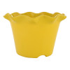 Kuber Industries Blossom Flower Pot|Durable Plastic Flower Pots|Planters for Home Décor|Garden|Living Room|Balcony (Yellow)