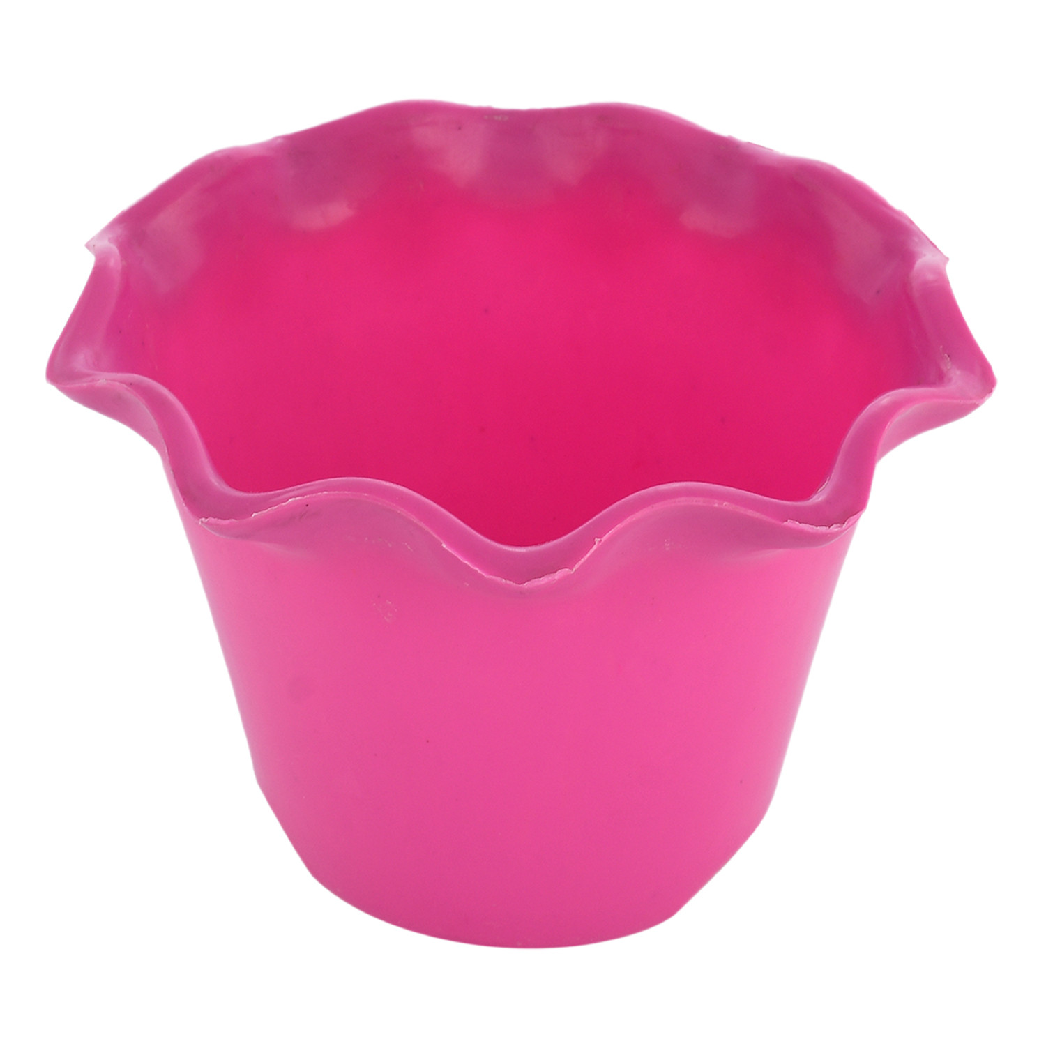 Kuber Industries Blossom Flower Pot|Durable Plastic Flower Pots|Planters for Home Décor|Garden|Living Room|Balcony|Pack of 2 (Pink & Green)