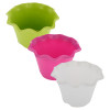 Kuber Industries Blossom Flower Pot|Durable Plastic Flower Pots|Planters for Home Décor|Garden|Living Room|Balcony|Pack of 3 (Multicolor)
