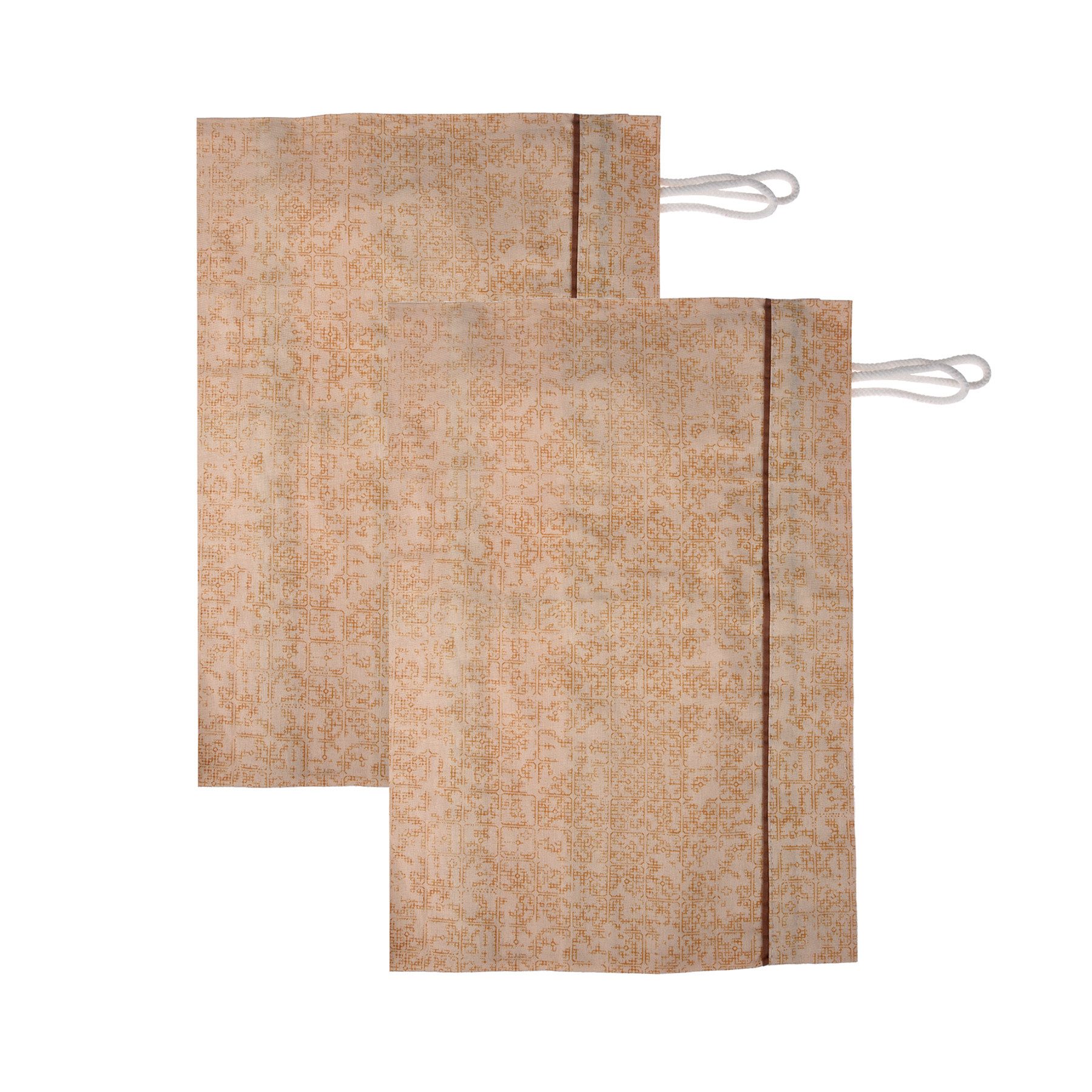 Kuber Industries Bolster Covers  Cotton Bolster Cover Set  Diwan Bolster Cover Set  Bolster Pillow Cover  Khakhi Printed Masand Cover  16x32 Inch  Pack of 2  Cream