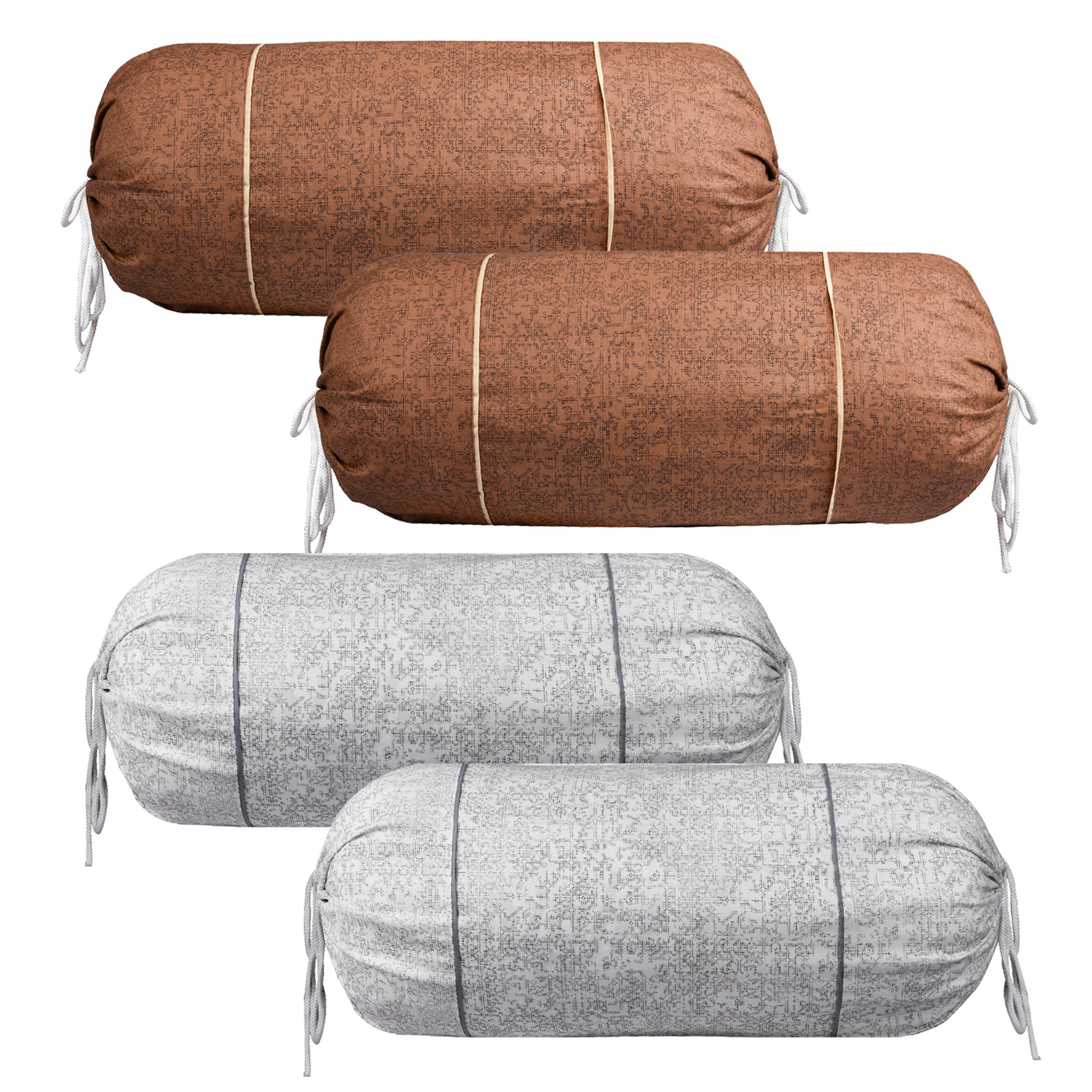 Kuber Industries Bolster Covers Cotton Bolster Cover Set Diwan