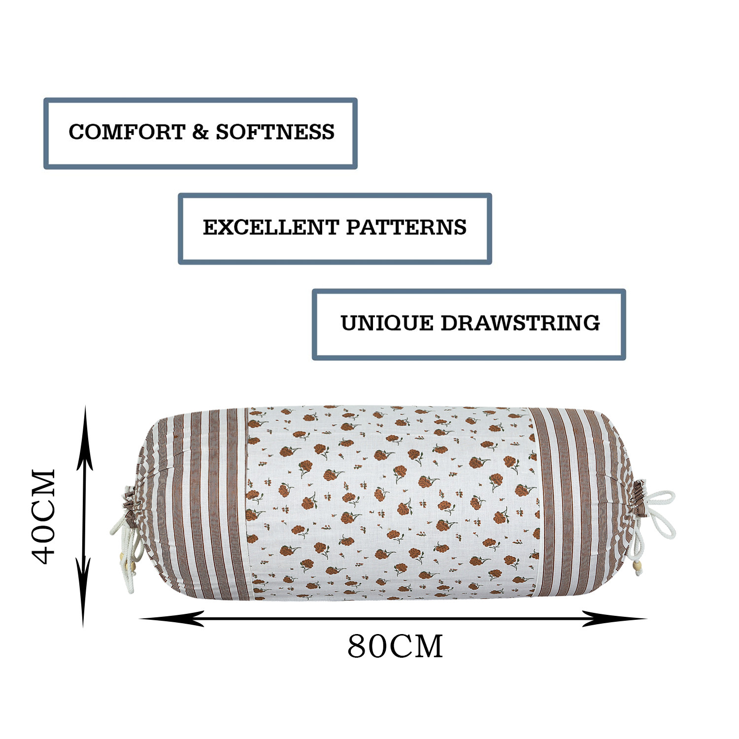 Kuber Industries Bolster Covers | Cotton Bolster Cover Set | Diwan Bolster Cover Set | Bolster Pillow Cover | Flower Masand Cover | 16x32 Inch | Pack of 4 | Multi
