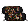 Bolster Covers | Polyester Bolster Cover Set | Diwan Bolster Cover Set | Bolster Pillow Cover | Embroidery Design Masand Cover | 16x32 Inch | Pack of 2 | Black