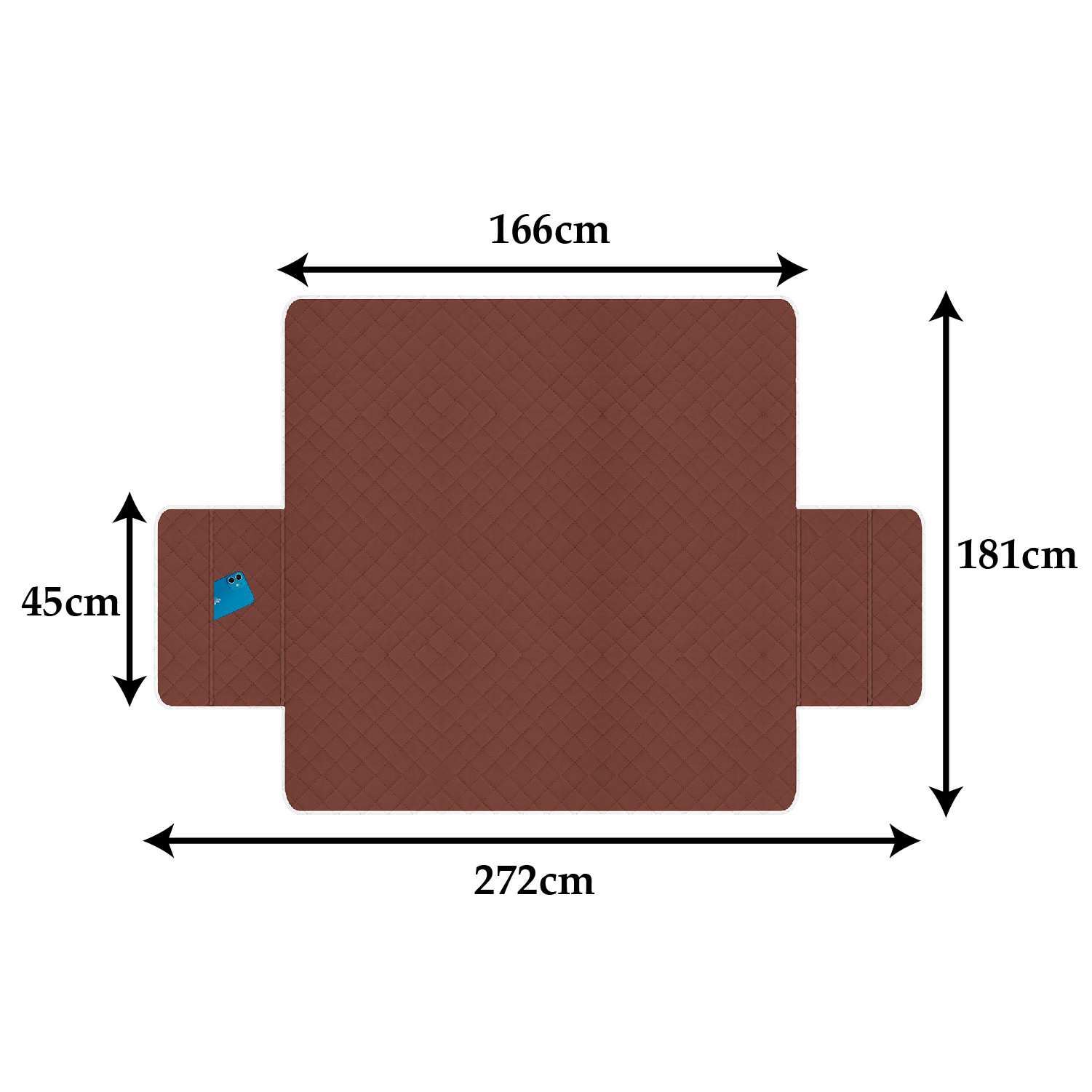 Kuber Industries Both Sided 3 Seater Sofa Cover|Polyester Check Design Couch Cover|Non-Slip Stretchy Sofa Slipcovers (Brown & Gray)